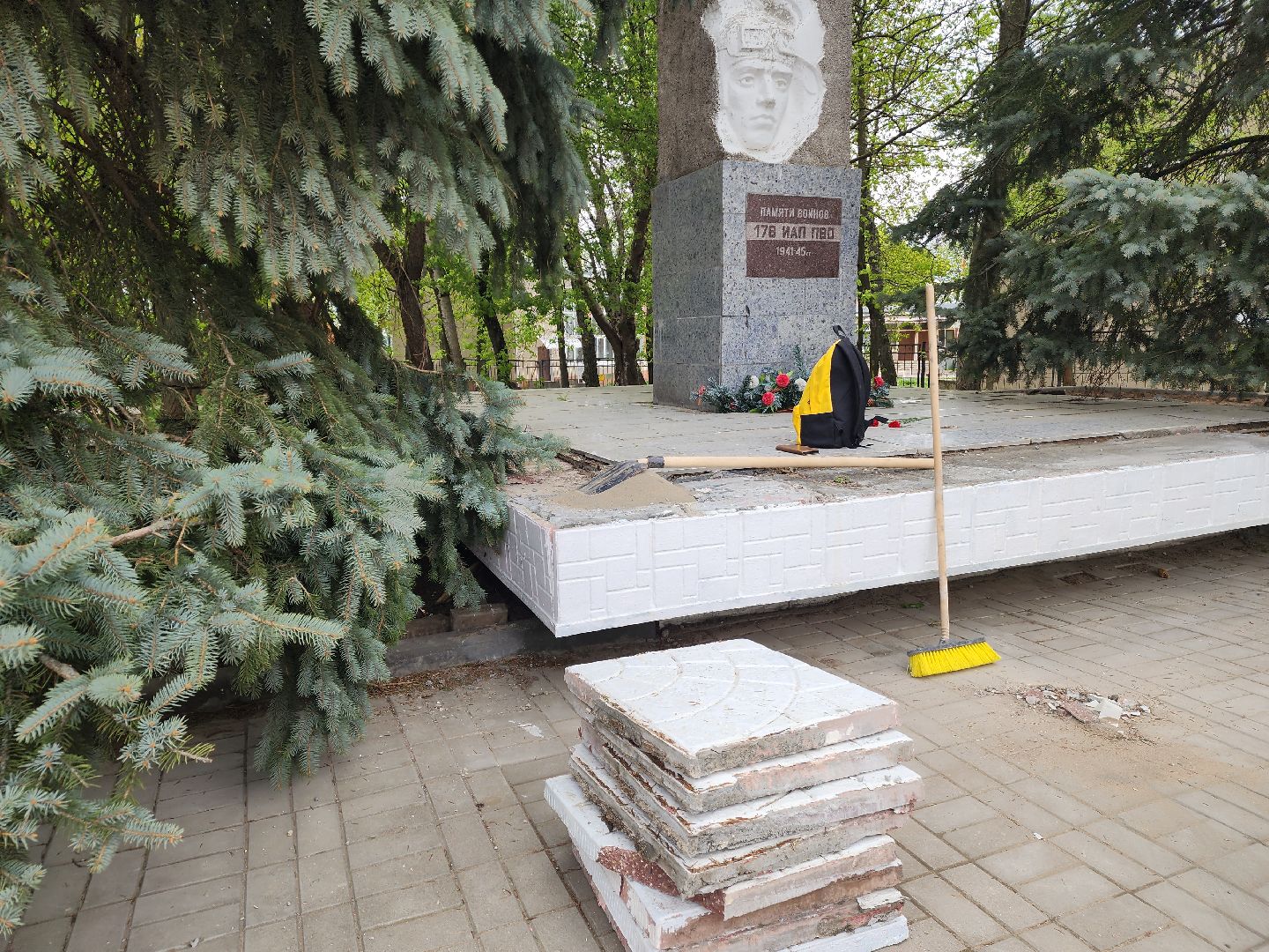 пущино, серпухов, липицы, ремонт памятника вов,