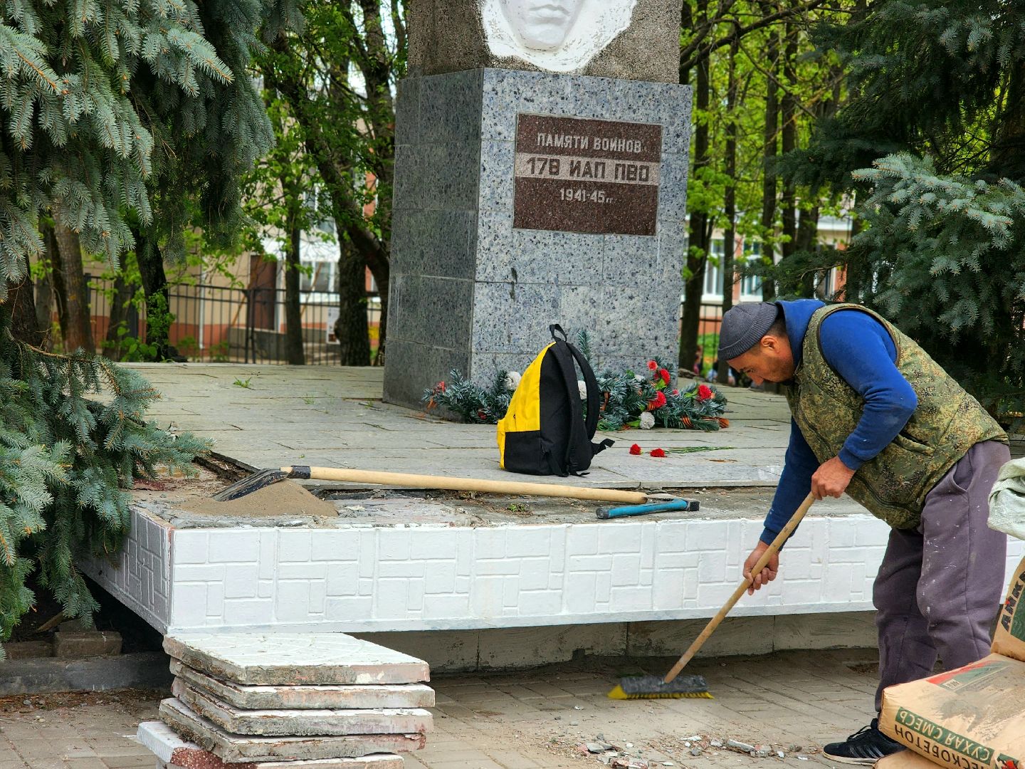 пущино, серпухов, липицы, ремонт памятника вов,