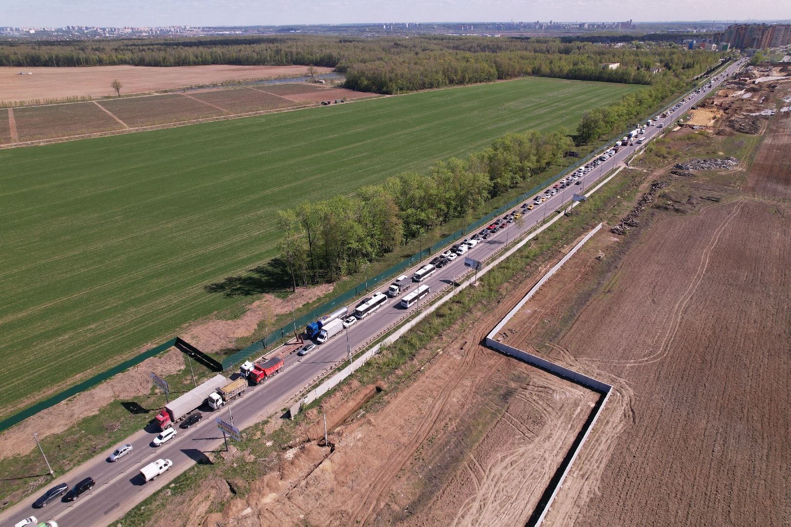 видео с коптера, дороги подмосковья, развязка каширского и володарского шоссе,