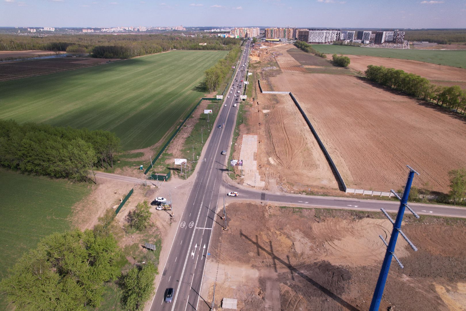 видео с коптера, дороги подмосковья, развязка каширского и володарского шоссе,