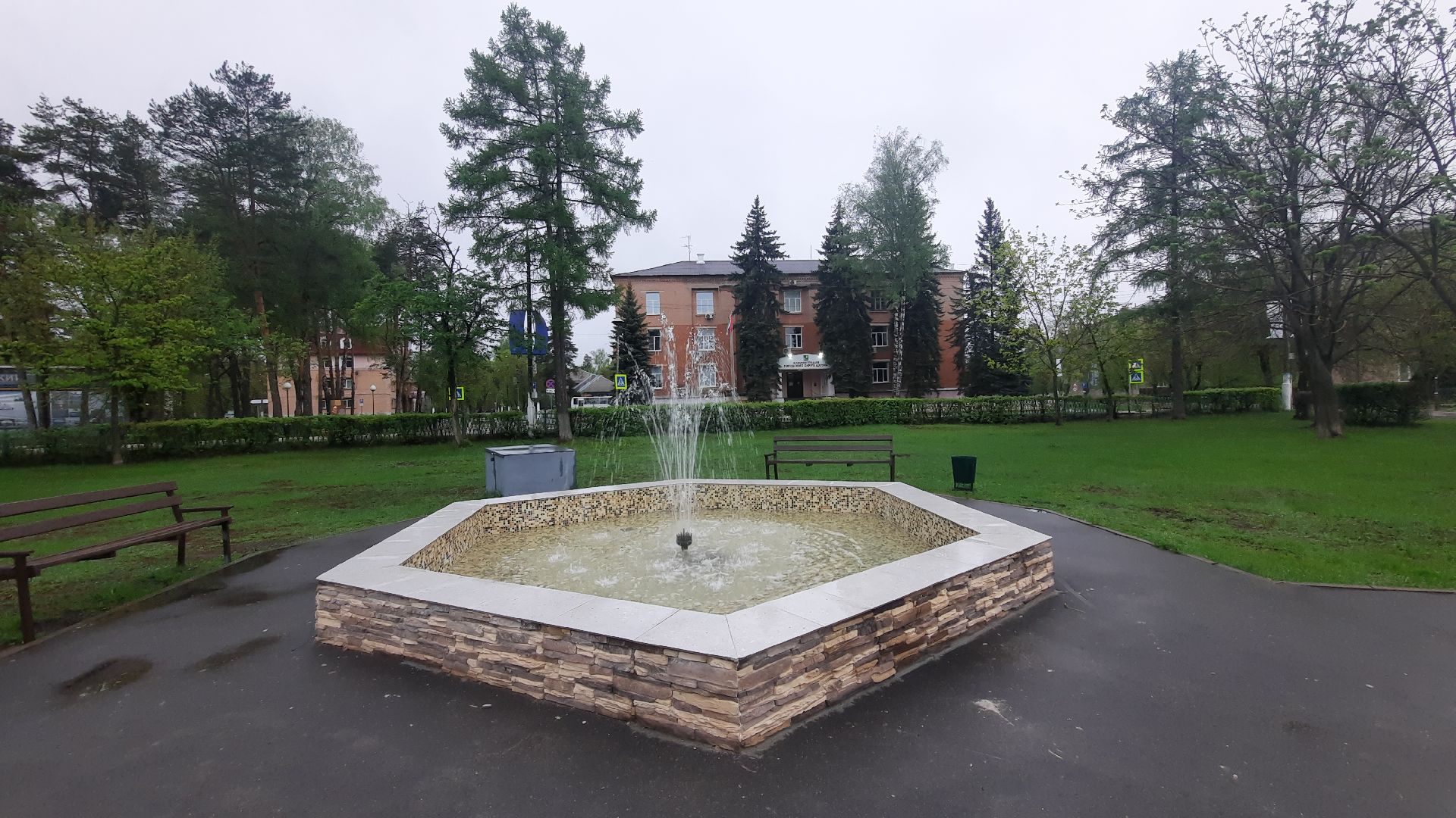 Шатура, фонтаны, запуск фонтанов