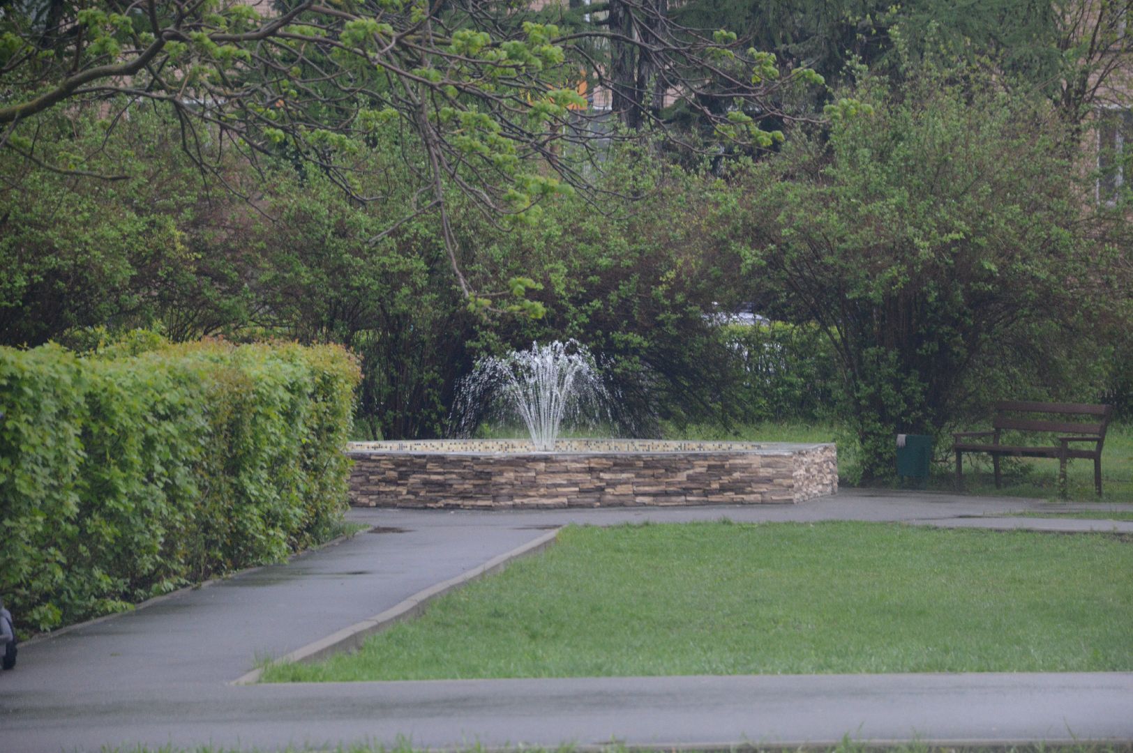 Шатура, фонтаны, запуск фонтанов