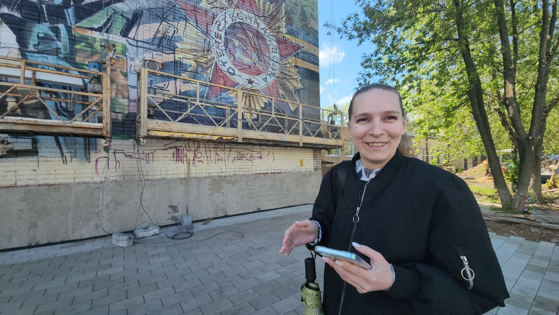 люберцы, мурал, центральная поликлиника люберец, герой сво, 80 - летие победы,