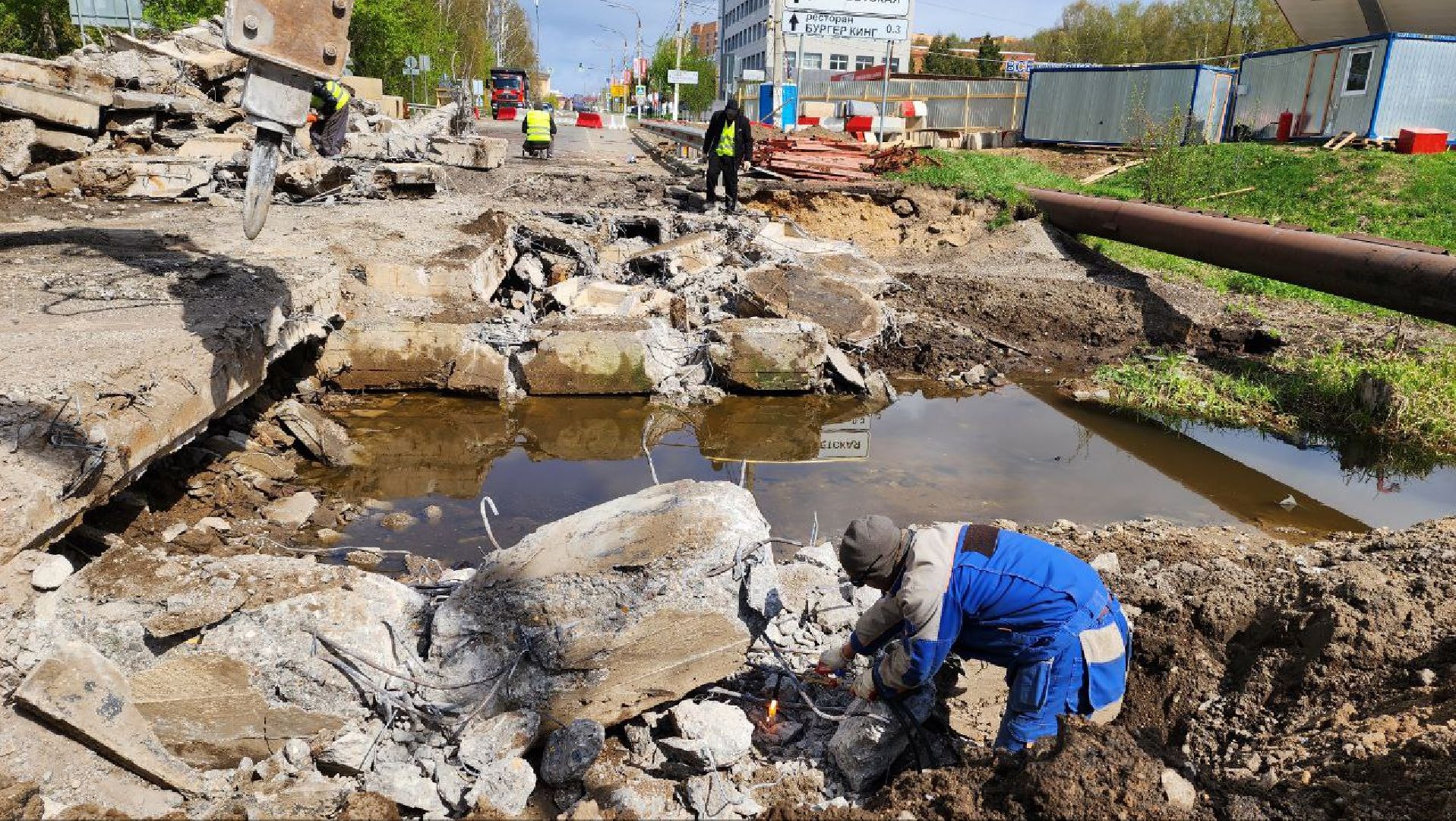 Дмитров, Ремонта моста, Мосавтодор,