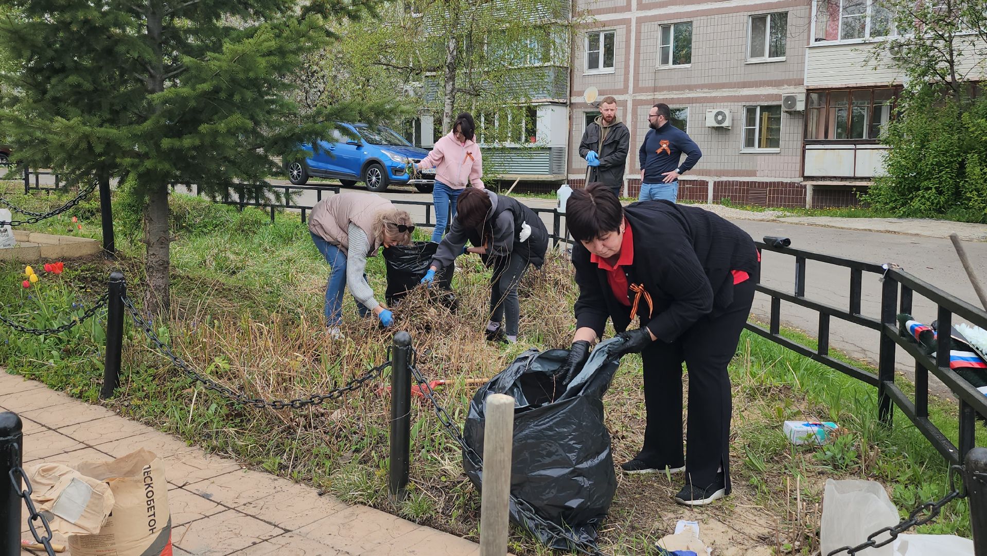 серпухов, поселок пограничный, микрорайон имени ногина, памятник вов, шефство на памятником вов,