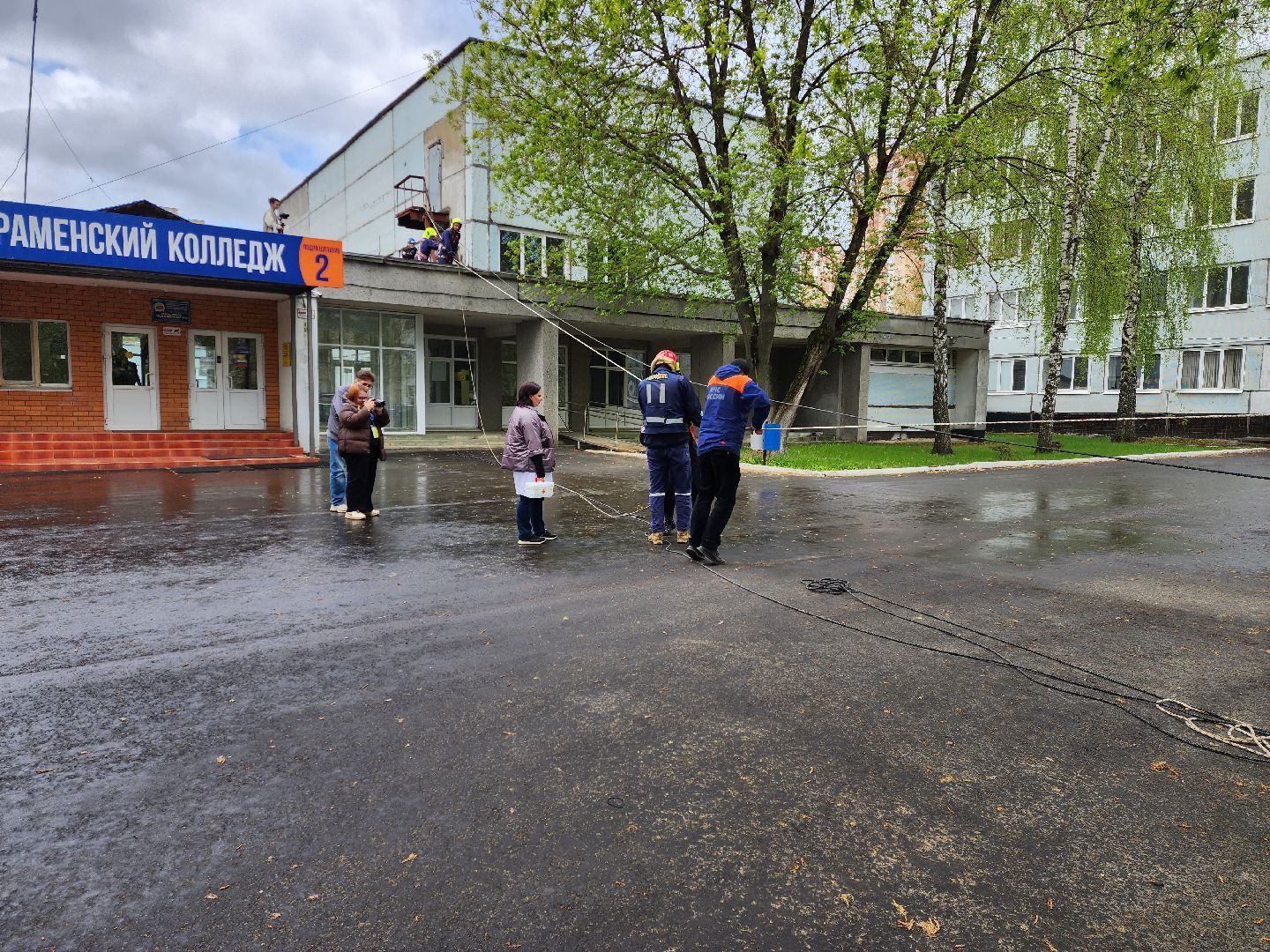 раменское, общество, пожарная безопасность, тренировочная эвакуация в раменском колледже,
