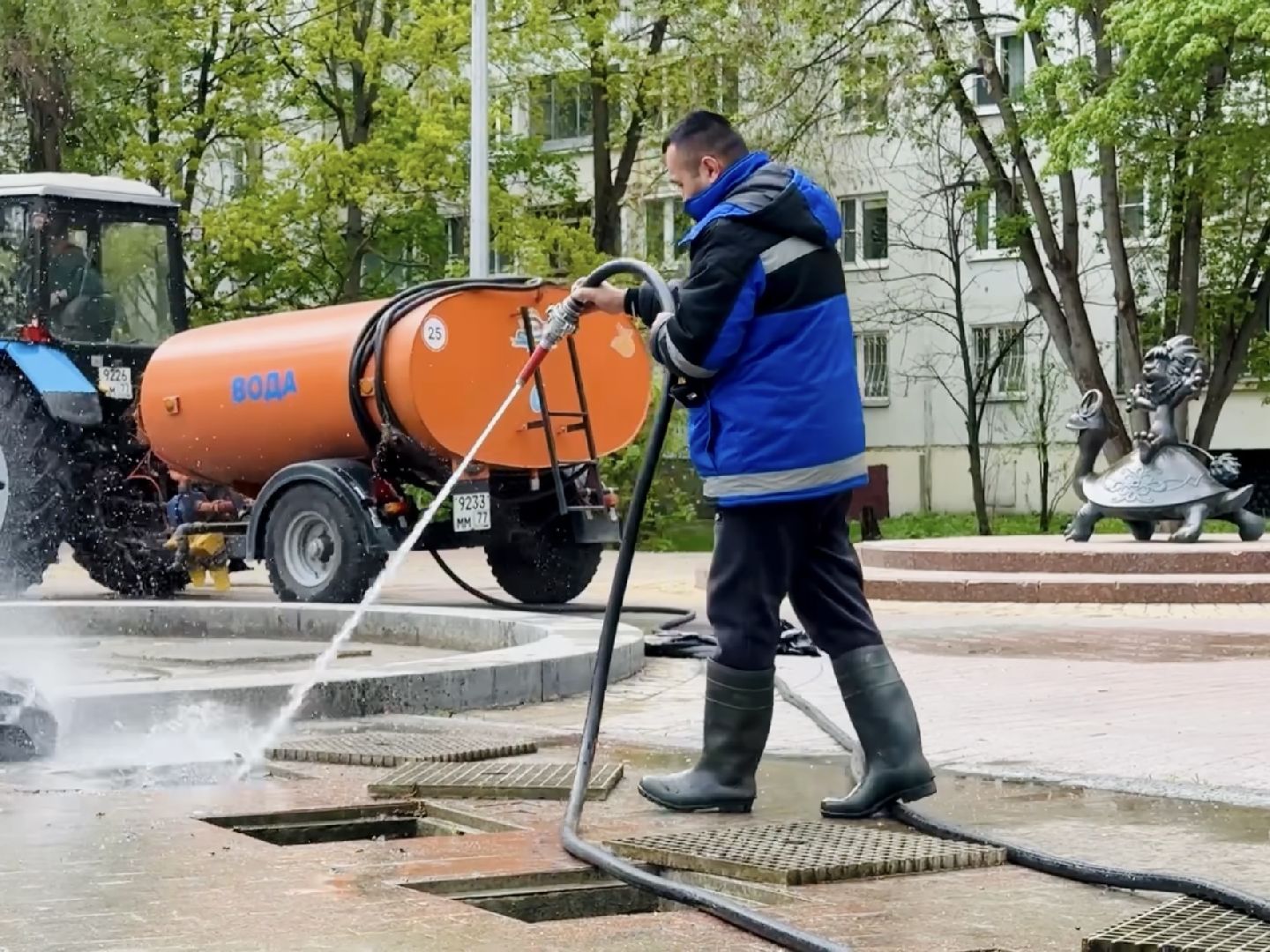 раменское, фонтаны, благоустройство,  запуск фонтанов,