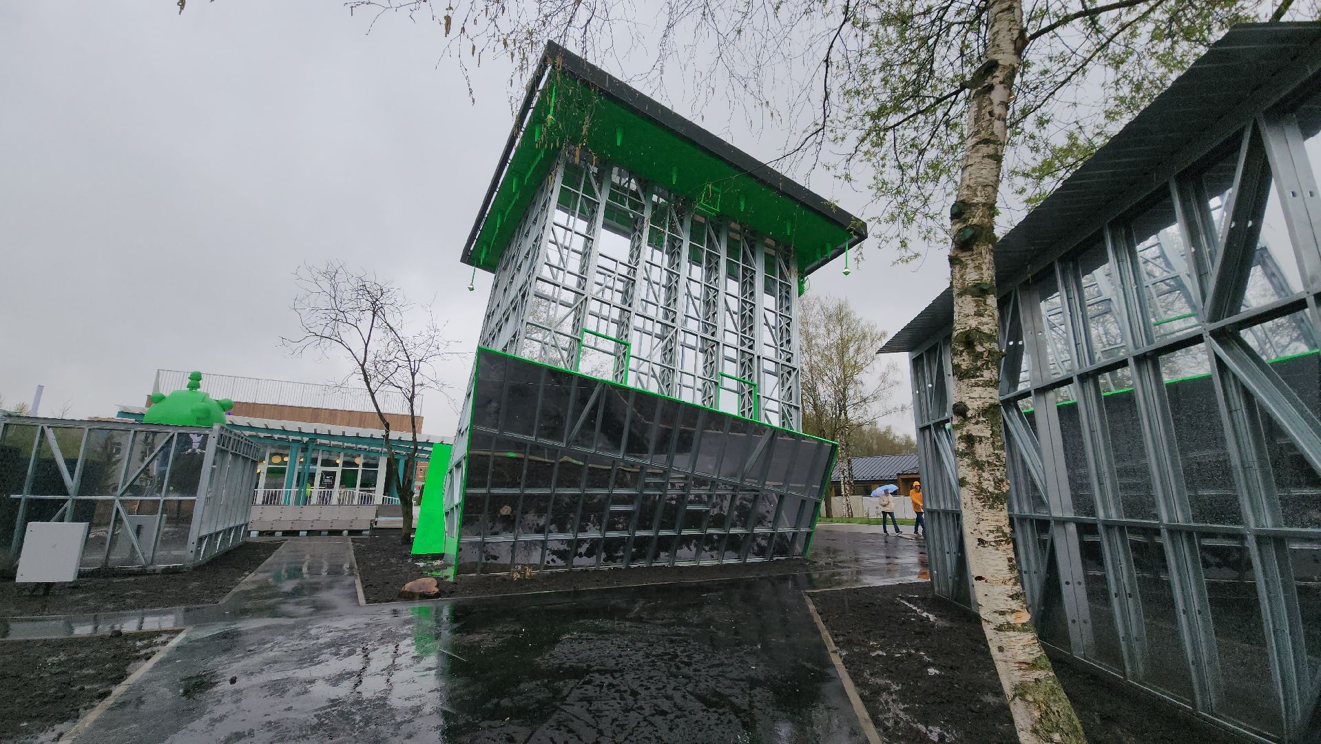 перевернутый дом, Аттракцион , Лобня, Шухов, Архитектура,