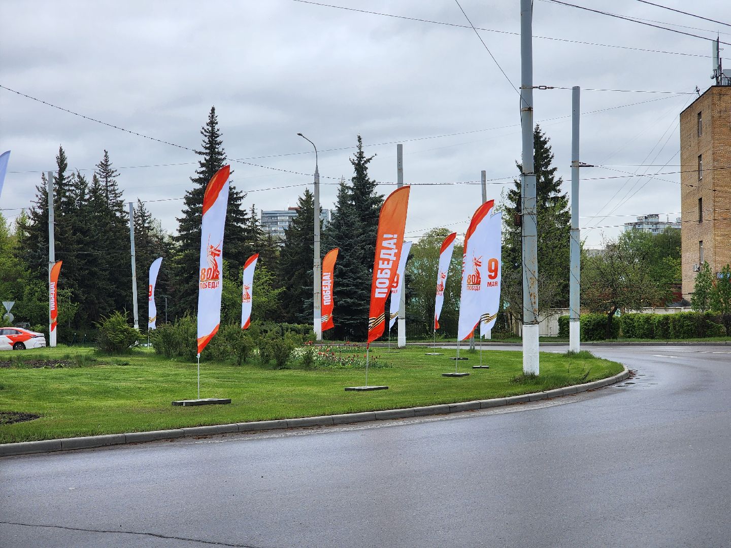 подольск, украшение города, день победы,
