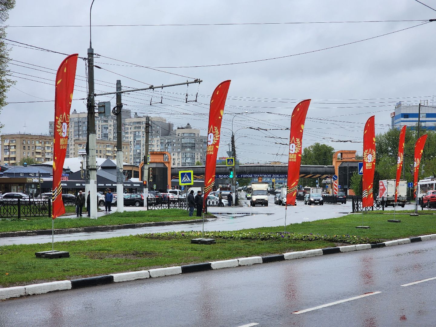 подольск, украшение города, день победы,