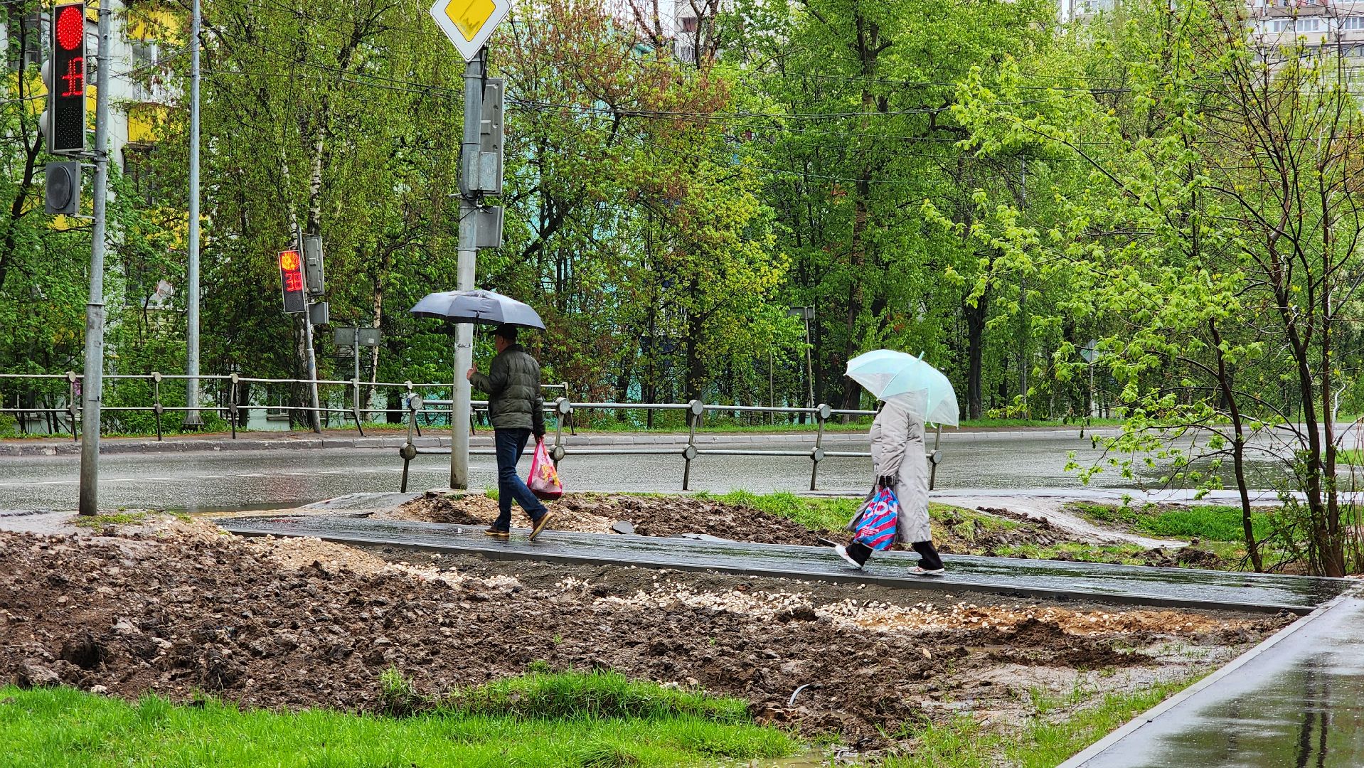 асфальтирование, пешеходная зона, Лобня, Парк,