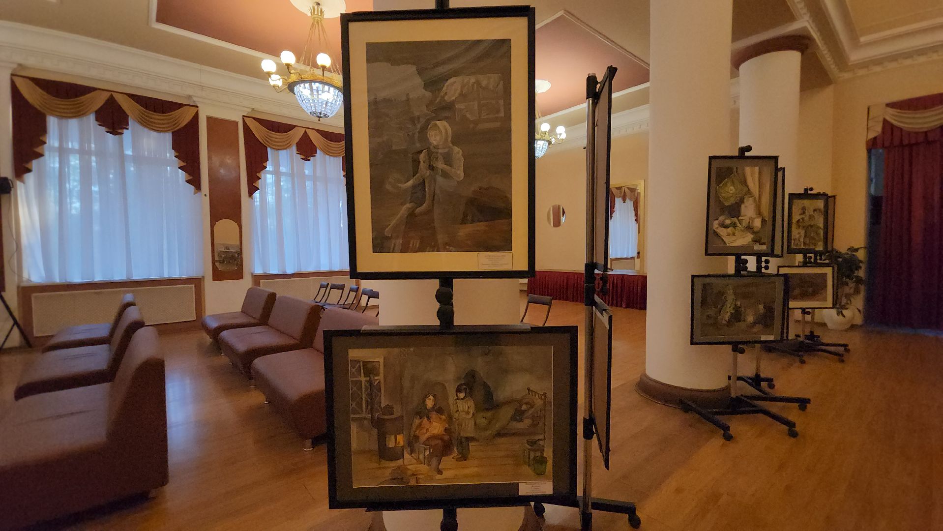 пушкино,  экспозиция, великая отечественная война, 80-летие великой победы, картины, художественная выставка, художественная школа, патриотизм, история,