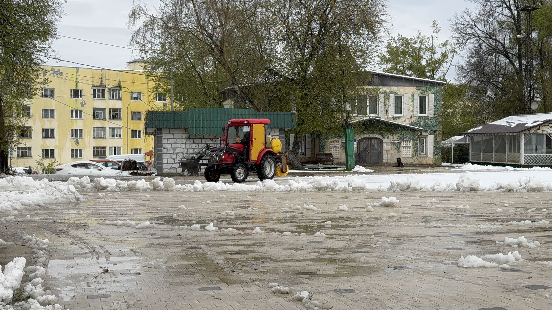 солнечногорск, снегопад, циклон, уборка снега, коммунальная служба,