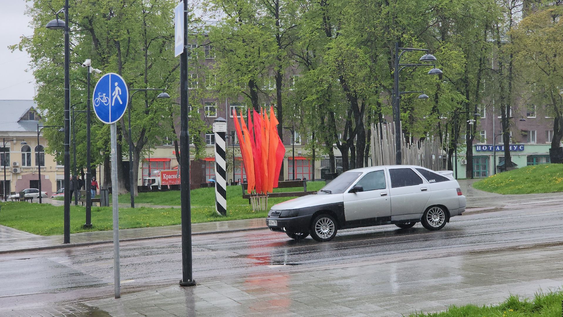 серпухов, подмосковье, 9 мая, украсили город,