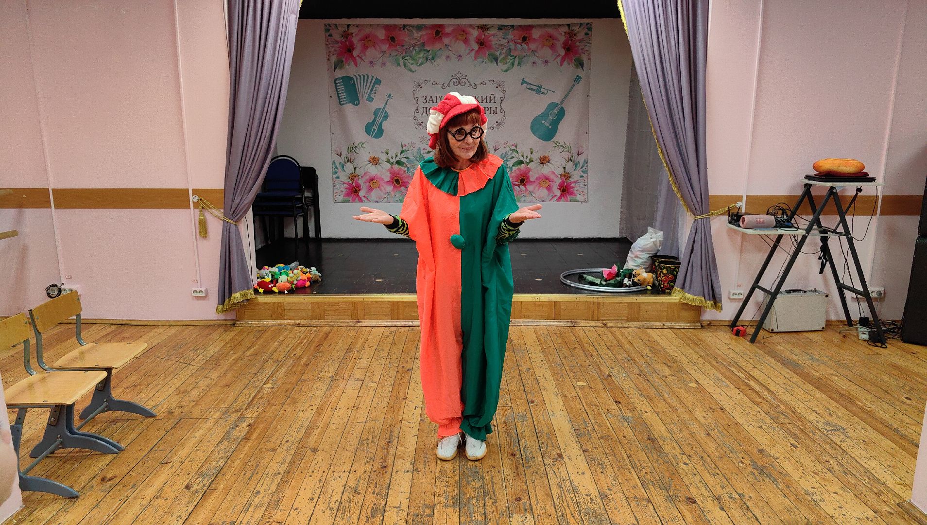 клоун, игры, весна, природа, дк,