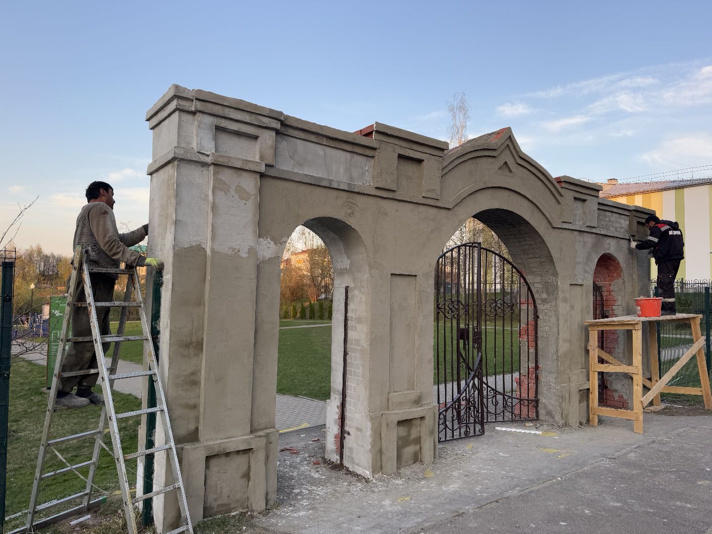 шаховская , реставрация, строители,