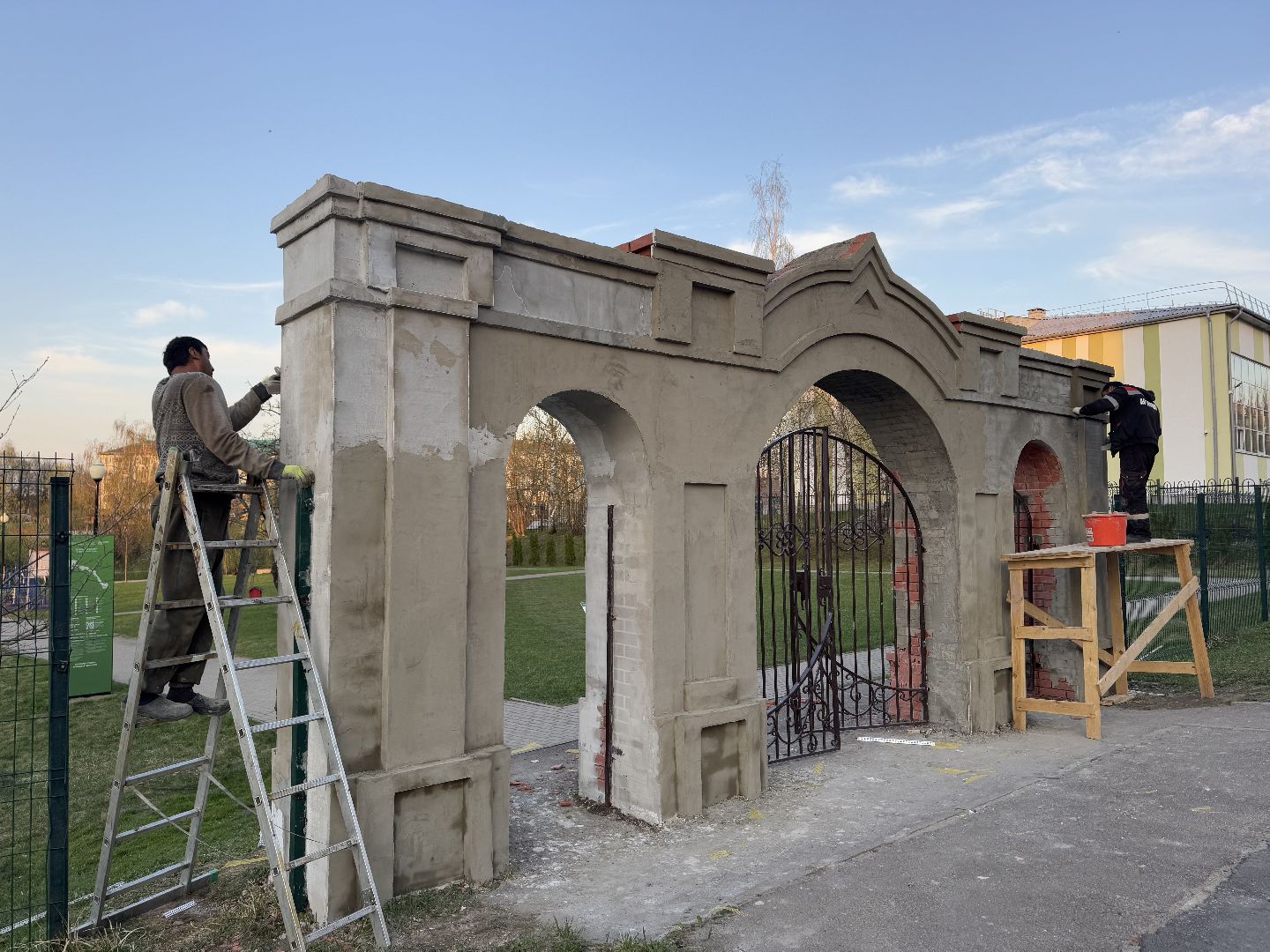 шаховская , реставрация, строители,