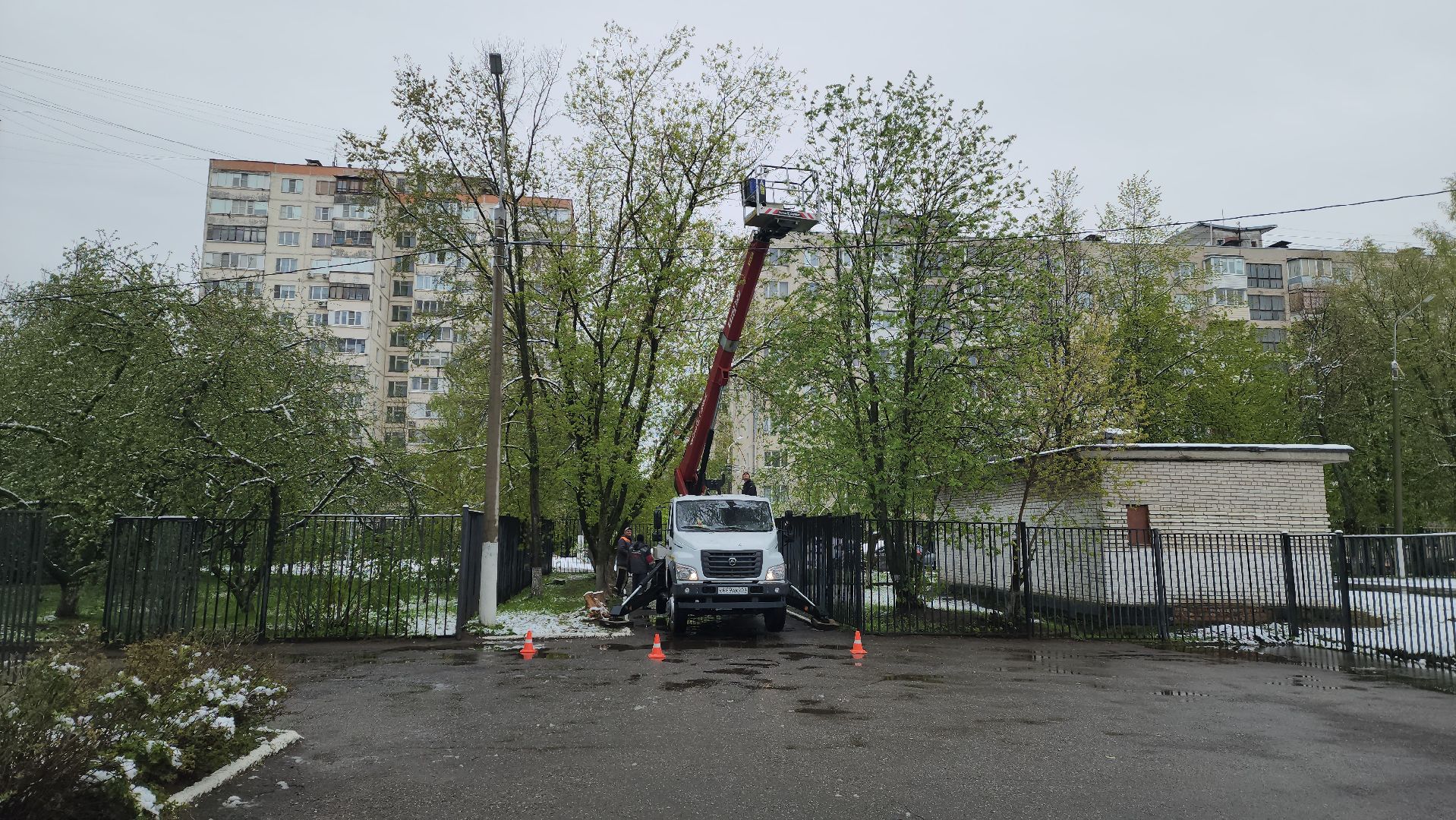 красногорск, снегопад, май, скандинавский циклон, ураган,