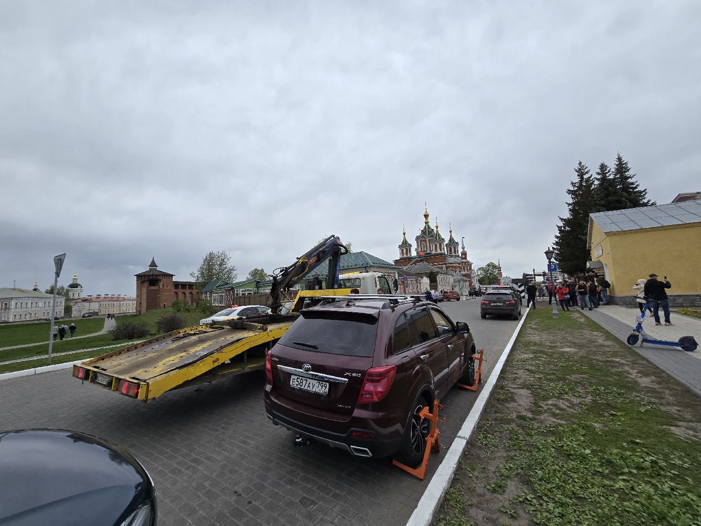 Коломна, эвакуация машин, парковка,