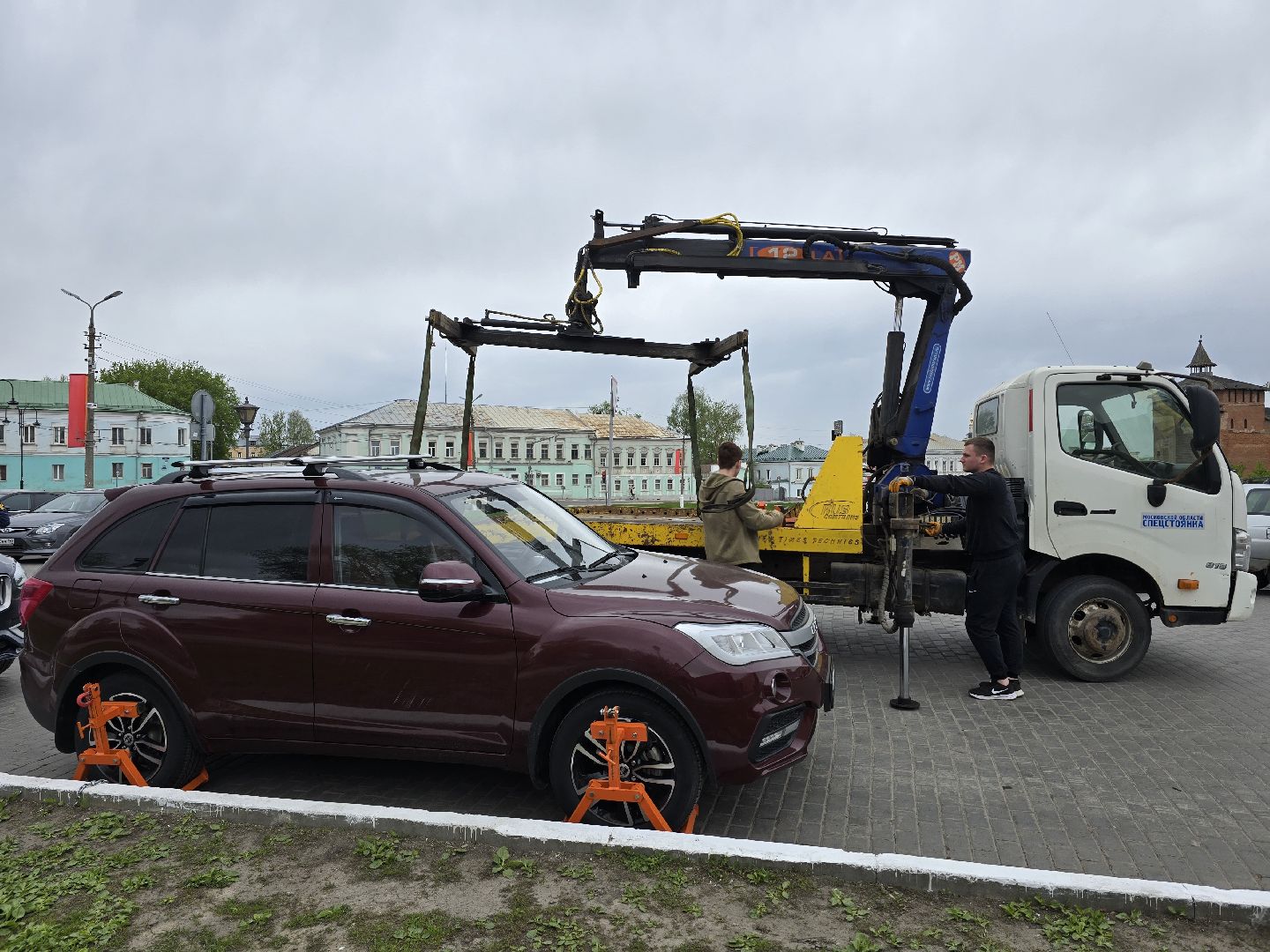 Коломна, эвакуация машин, парковка,
