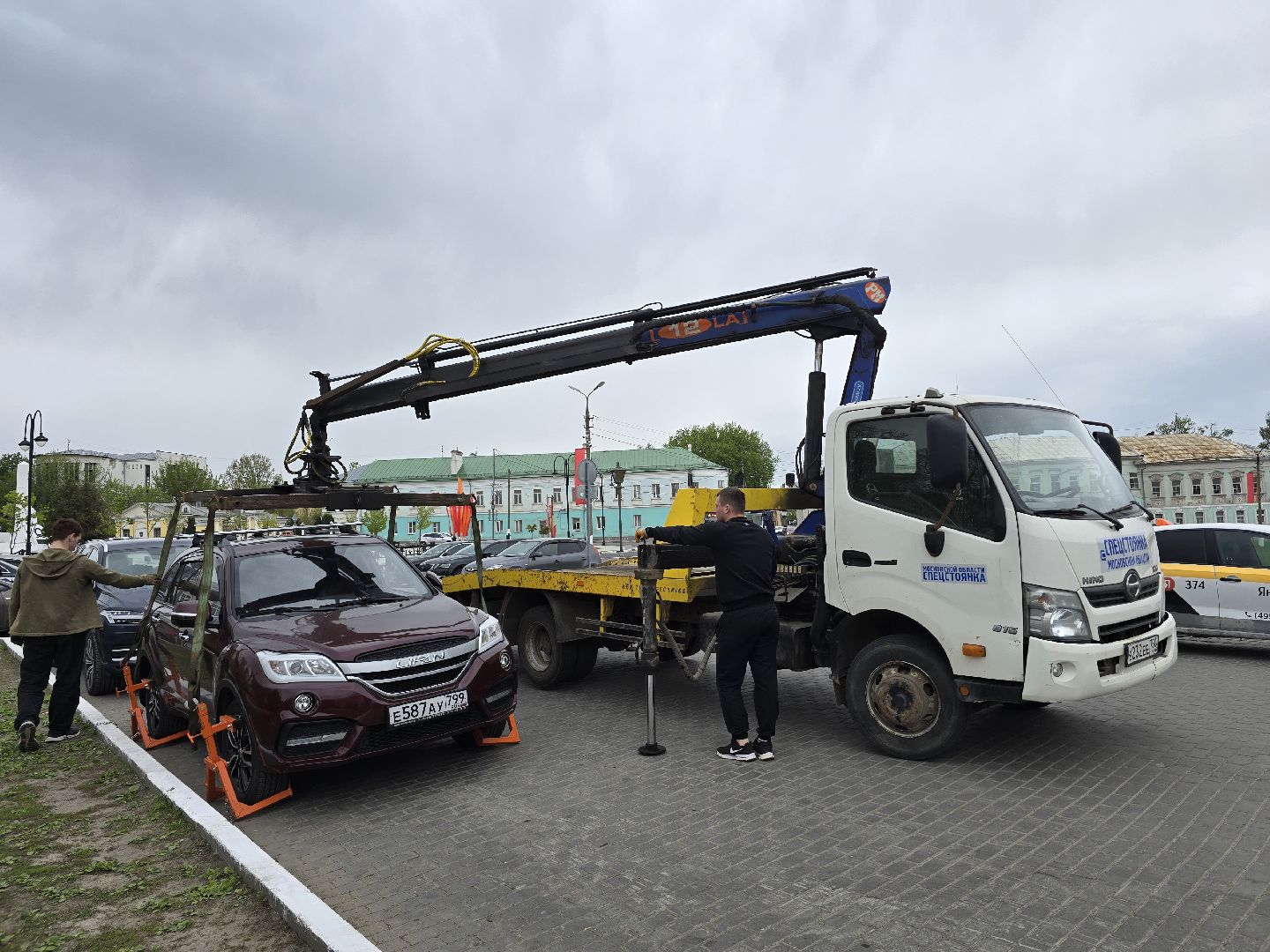 Коломна, эвакуация машин, парковка,