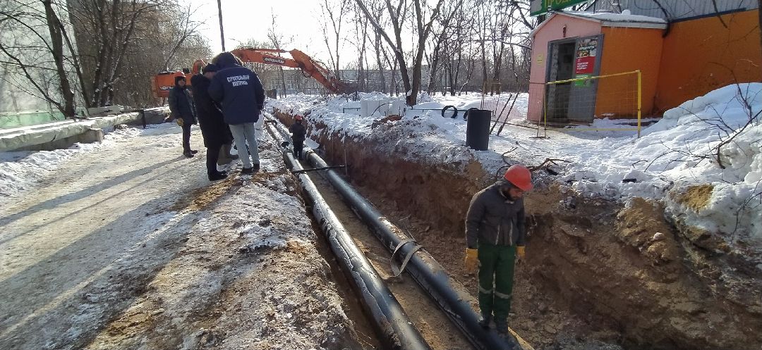 Строительство, теплотрасса, Щёлково, Бахчиванджи, котельная