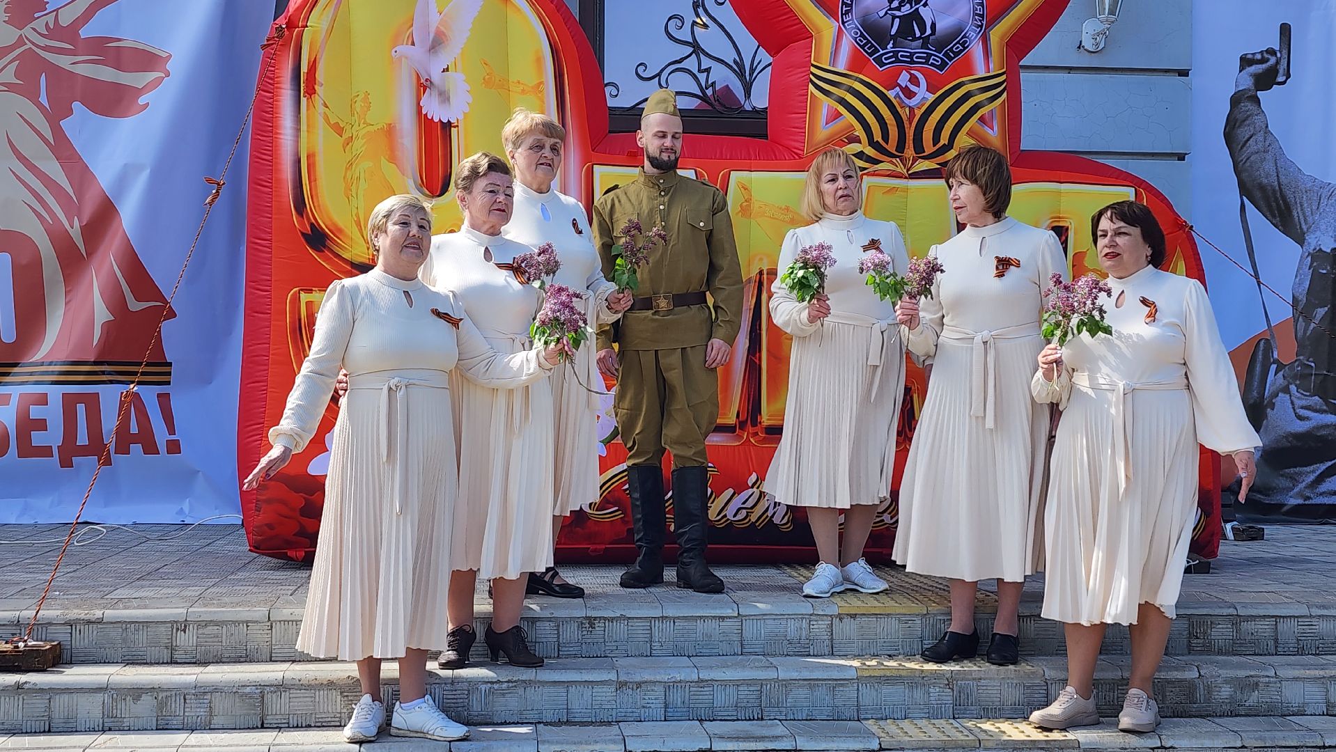 вальс победы, танцевальный флешмоб, день победы,  рабочий поселок обухово, богородский городской округ,