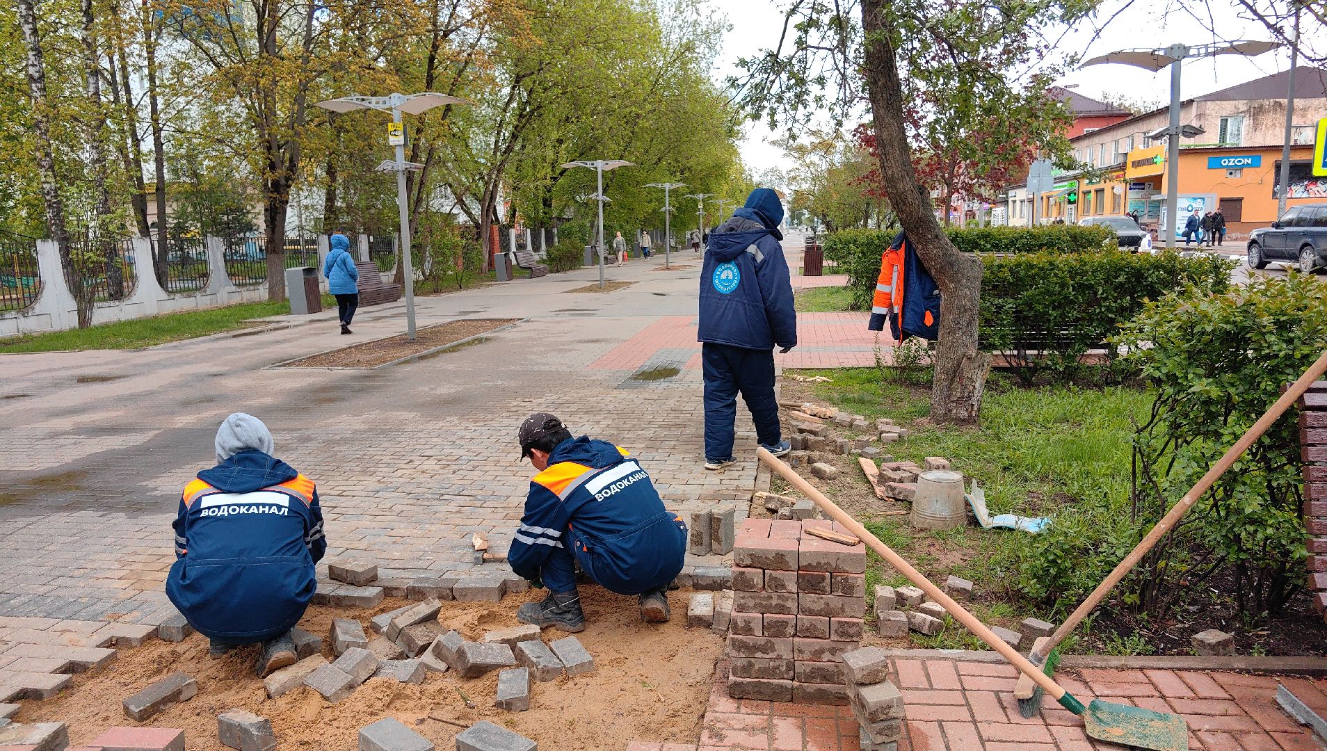 дорога, брусчатка, ремонт, водоканал,