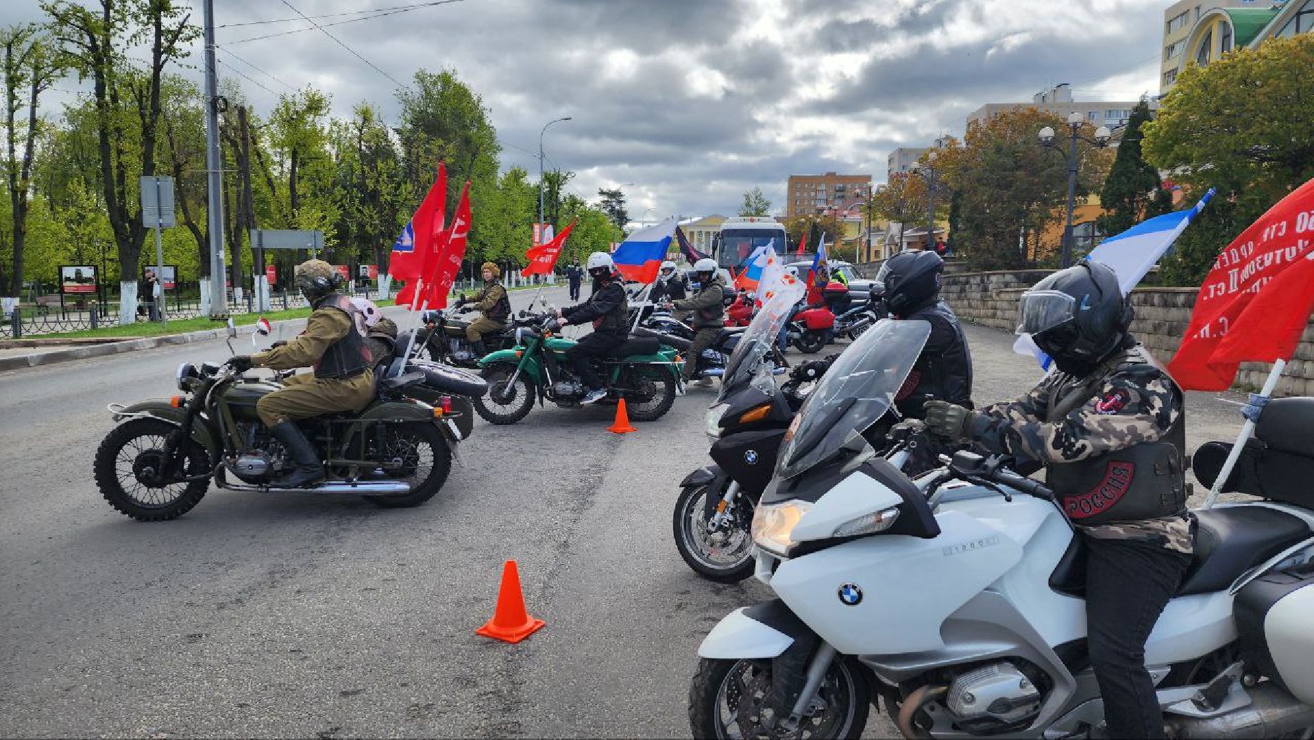 Дмитров, Автомотопробег, День Победы, Вечный огонь,