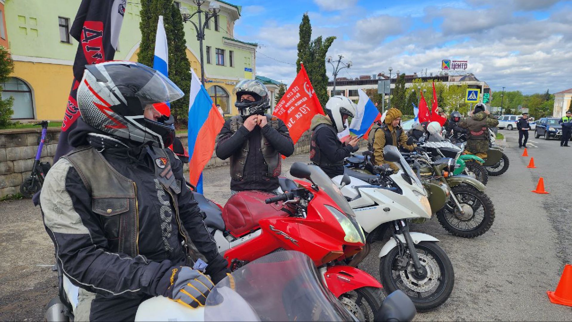 Дмитров, Автомотопробег, День Победы, Вечный огонь,