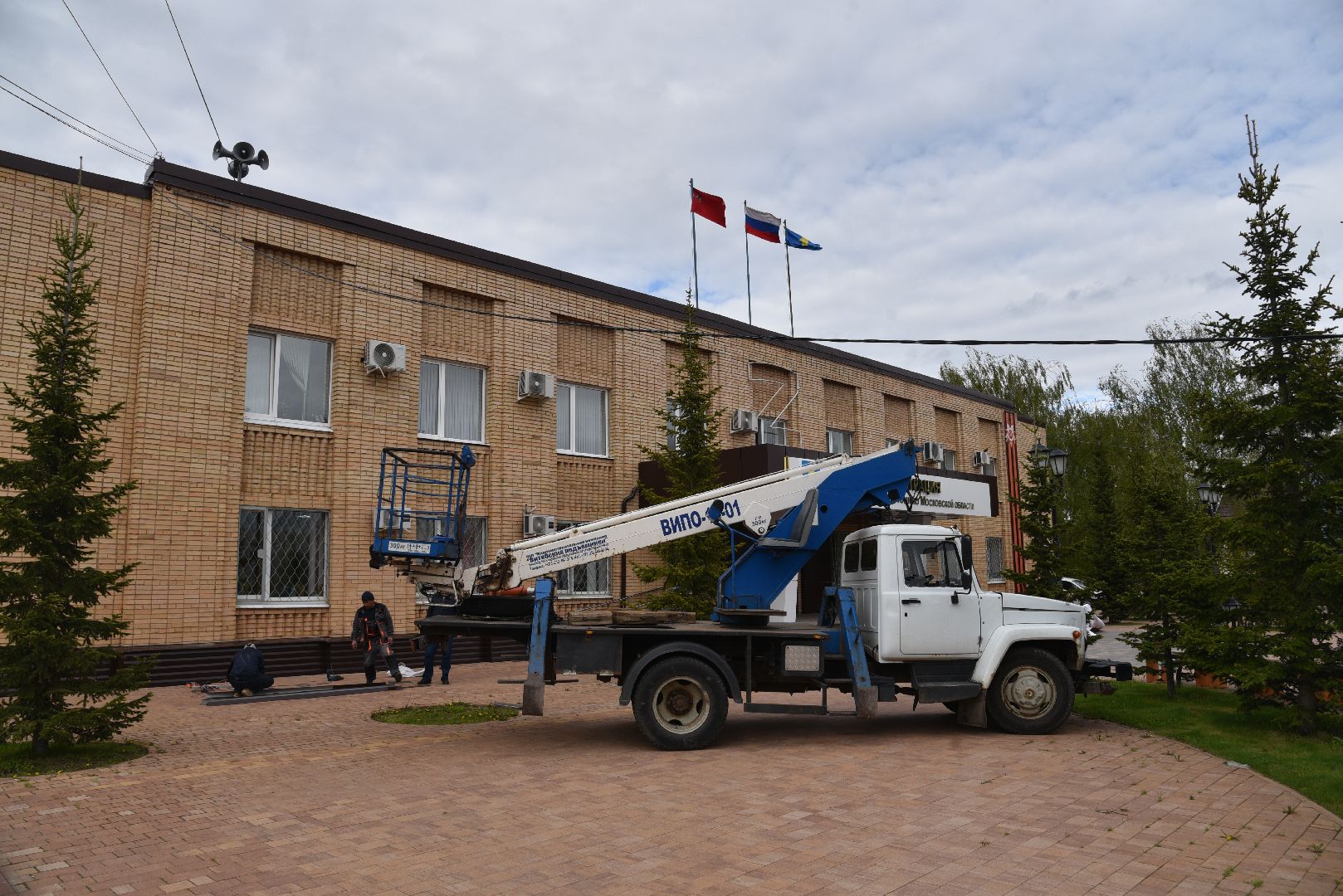 лотошино, день победы, украшение города,