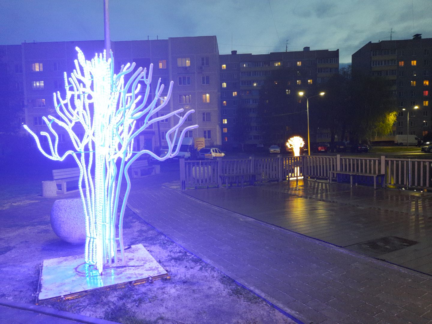 сказочный лес, Шатура, иллюминация, перемены