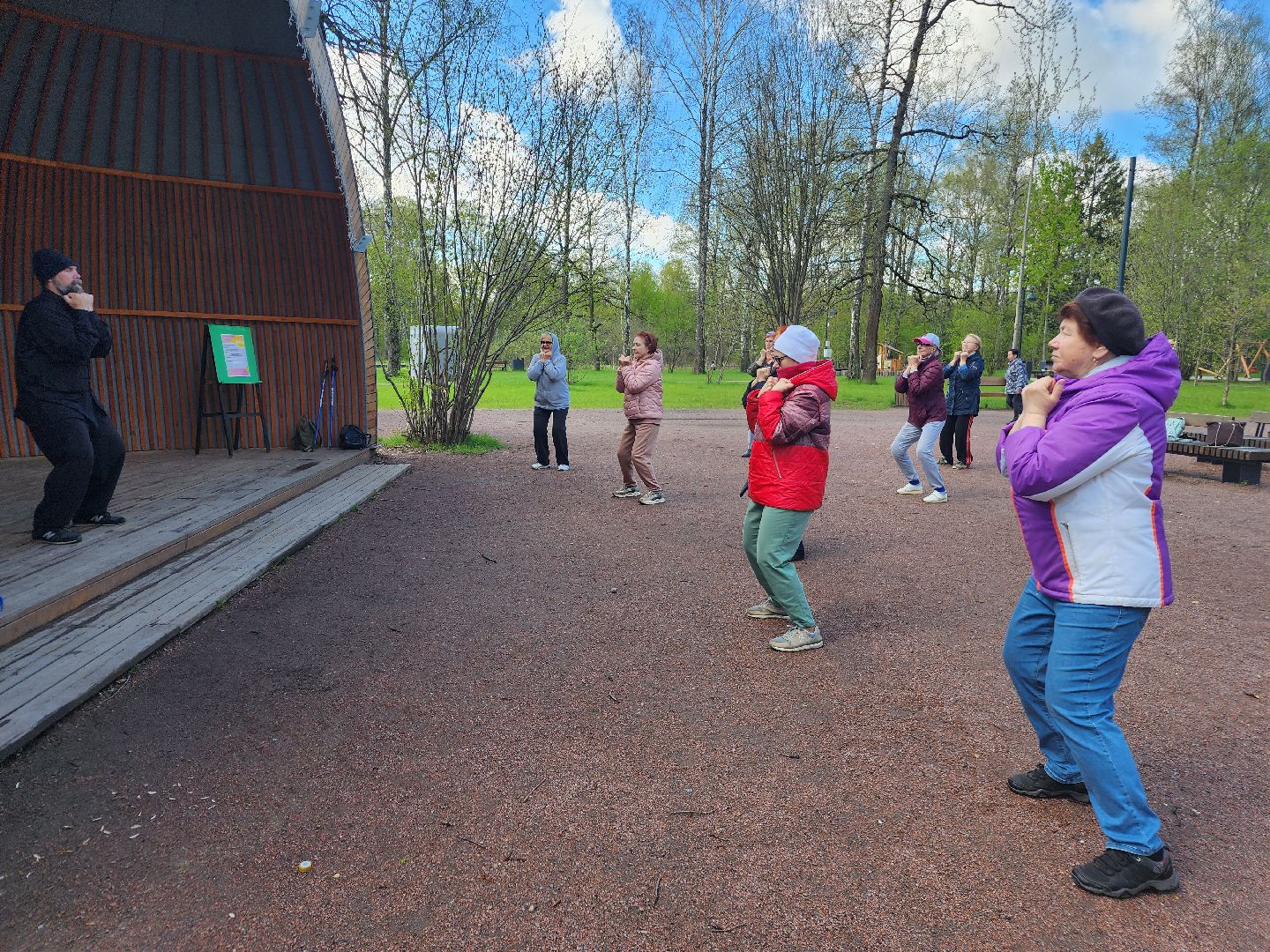 фрязино, лесопарк, гимнастика, физкультура,