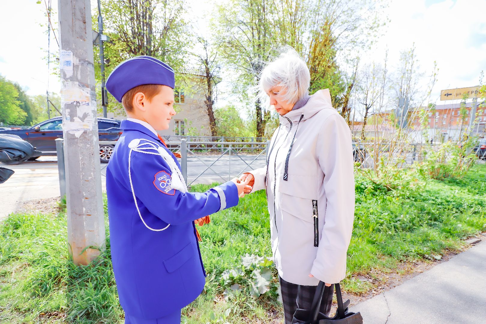 клин, общество, транспорт, георгиевская ленточка ,