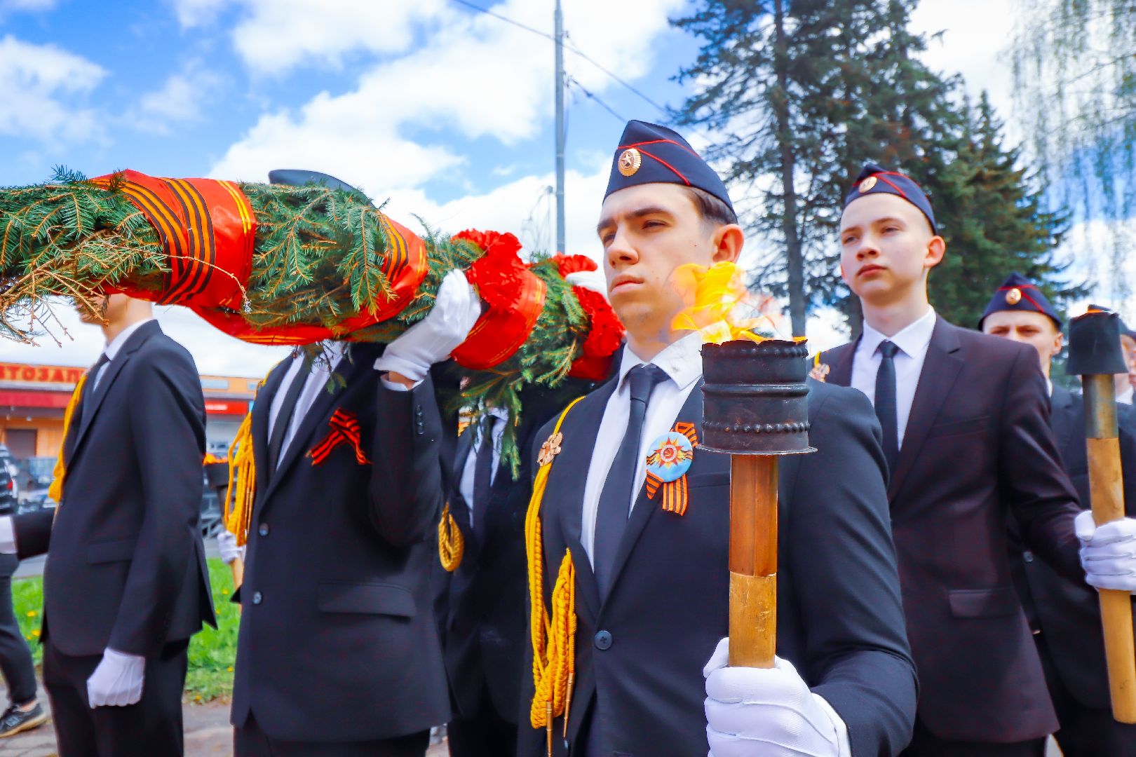 клин, общество, день победы, эстафета памяти, память,