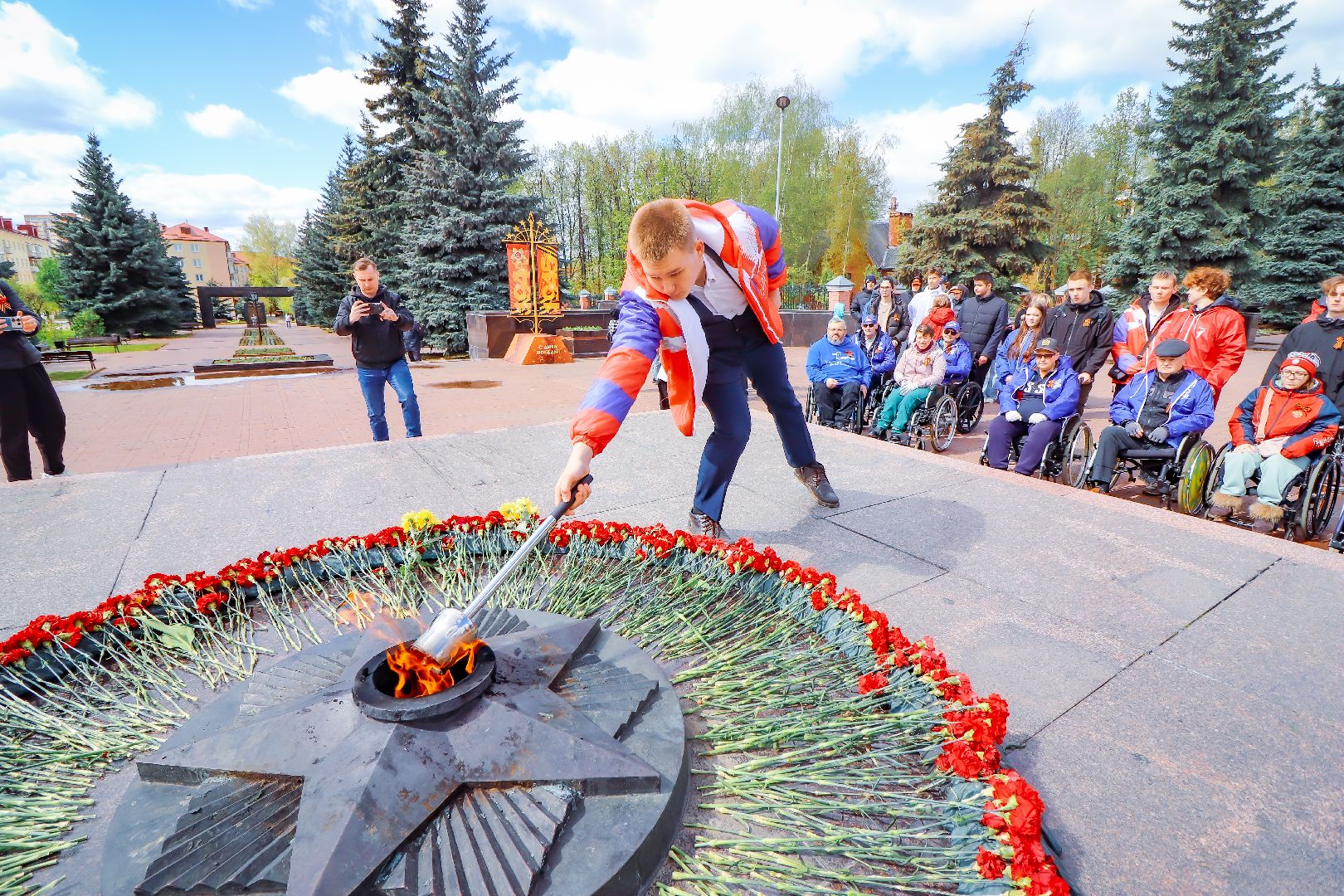 клин, общество, день победы, эстафета памяти, память,