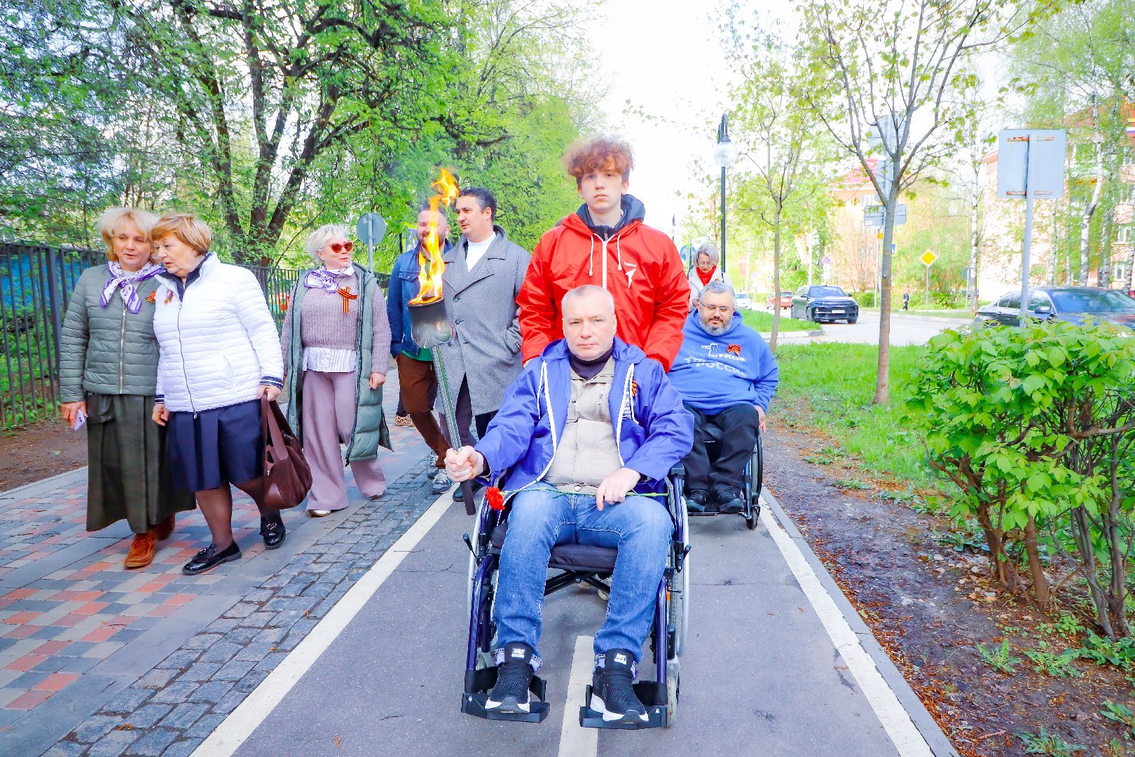 клин, общество, день победы, эстафета памяти, память,