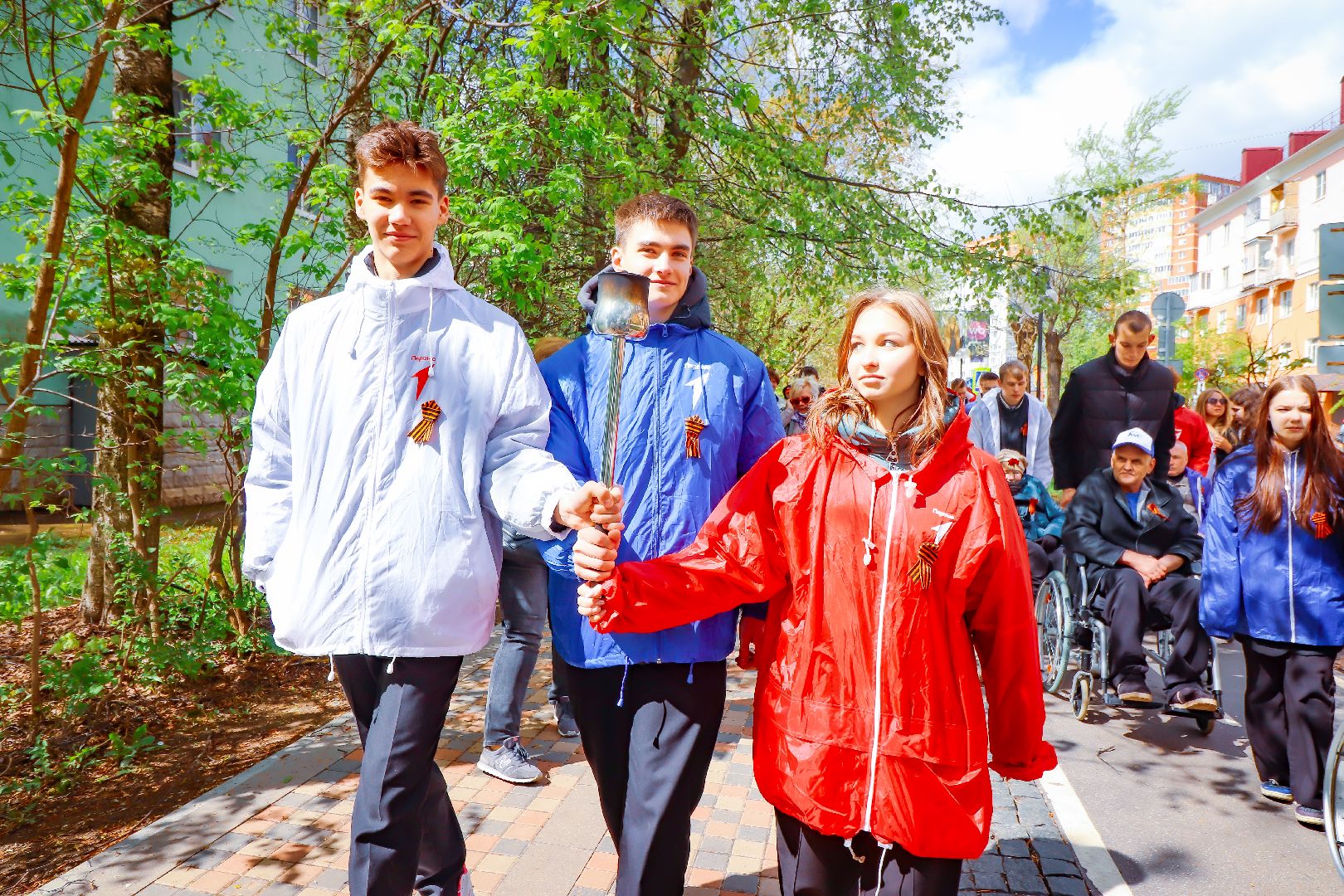 клин, общество, день победы, эстафета памяти, память,