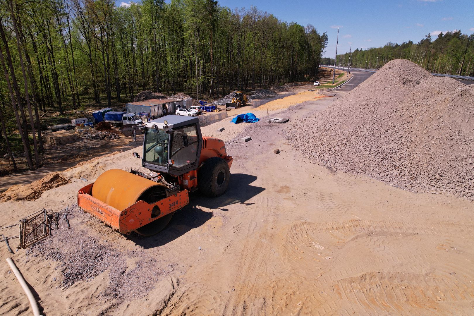 видео с коптера, юла, дороги подмосковья,
