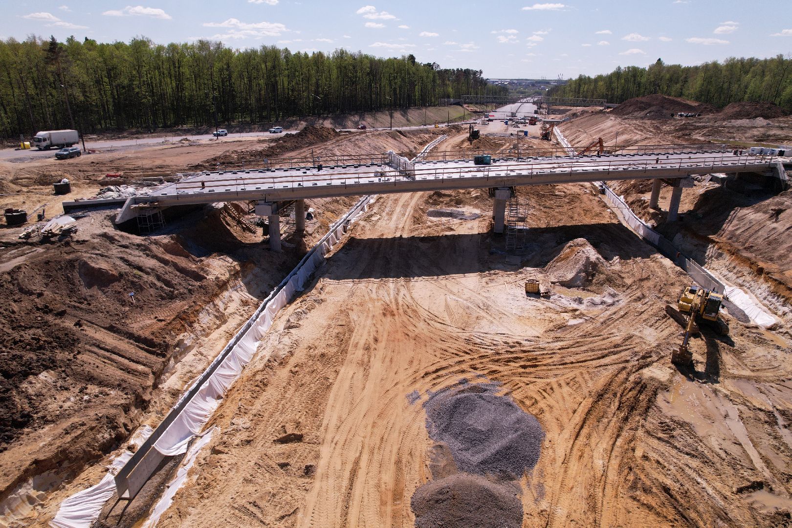 видео с коптера, юла, дороги подмосковья,