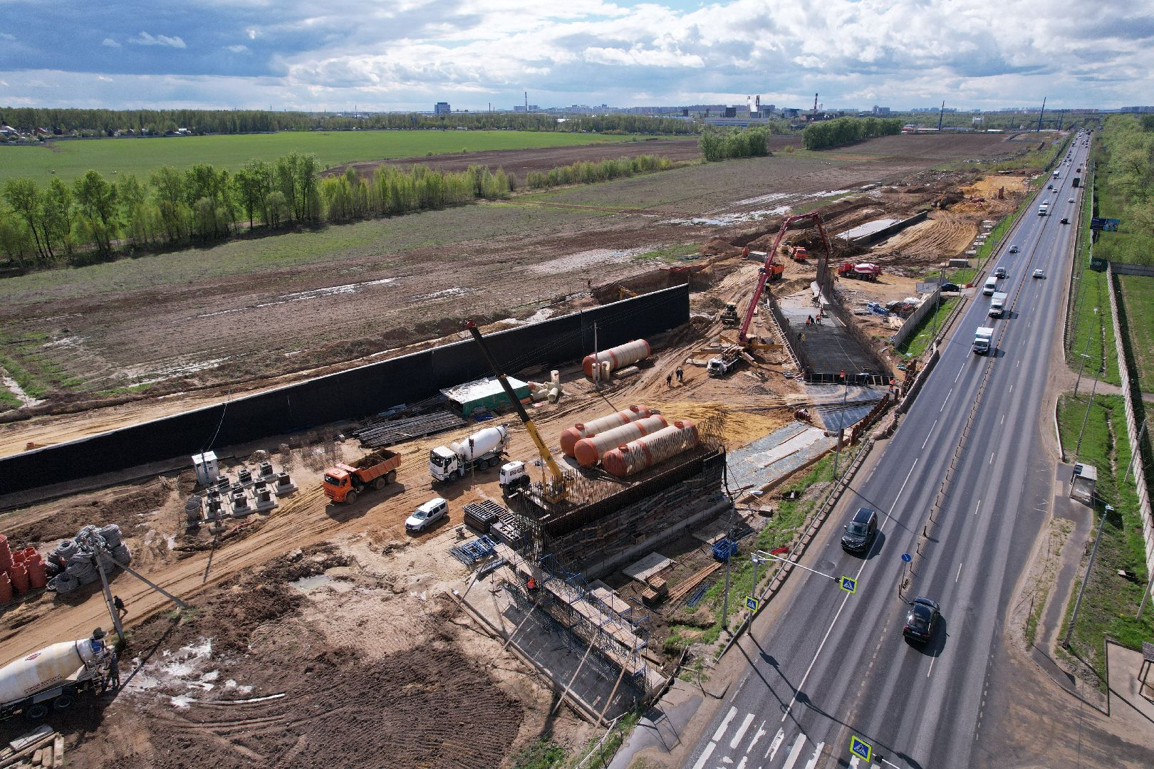 видео с коптера, дороги подмосковья, володарское шоссе,