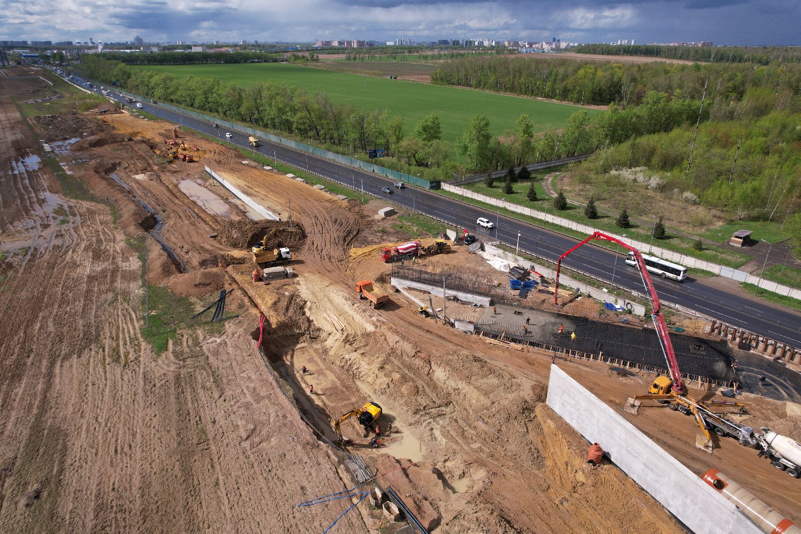 видео с коптера, дороги подмосковья, володарское шоссе,