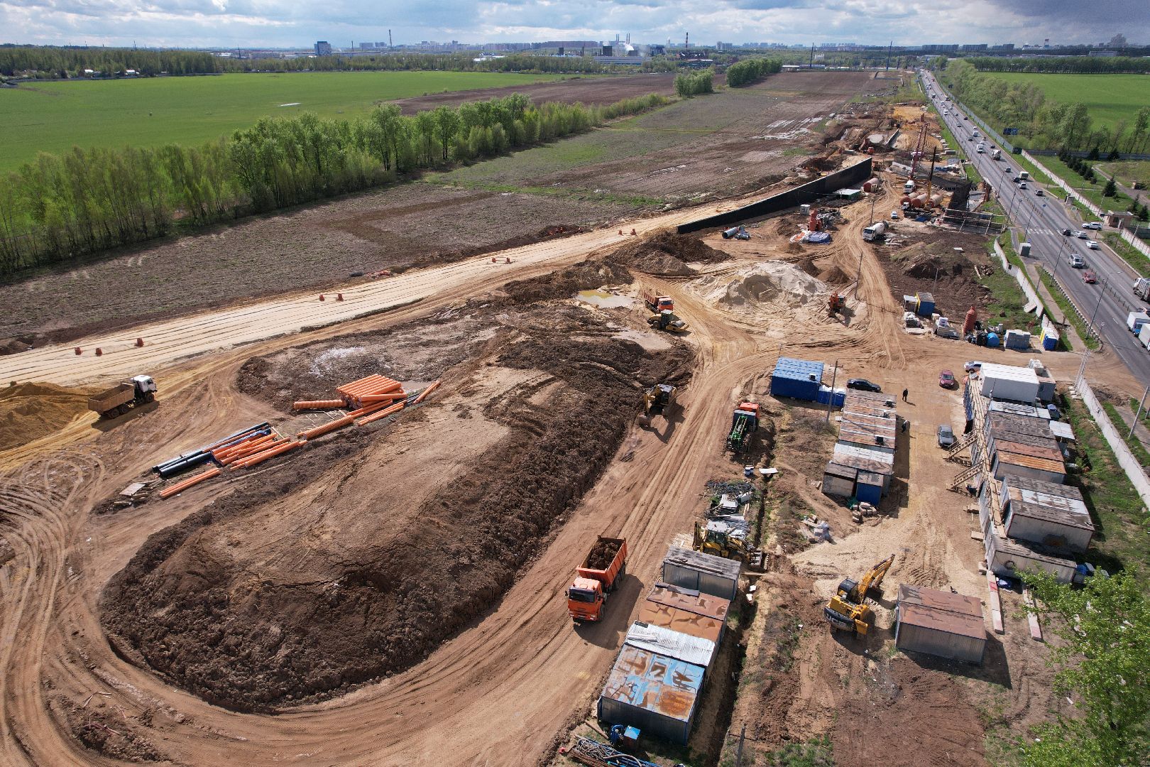 видео с коптера, дороги подмосковья, володарское шоссе,