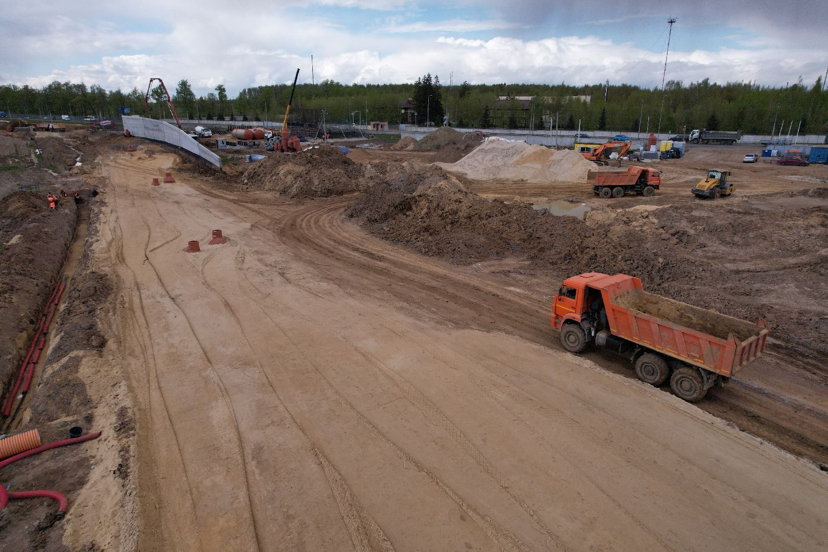 видео с коптера, дороги подмосковья, володарское шоссе,