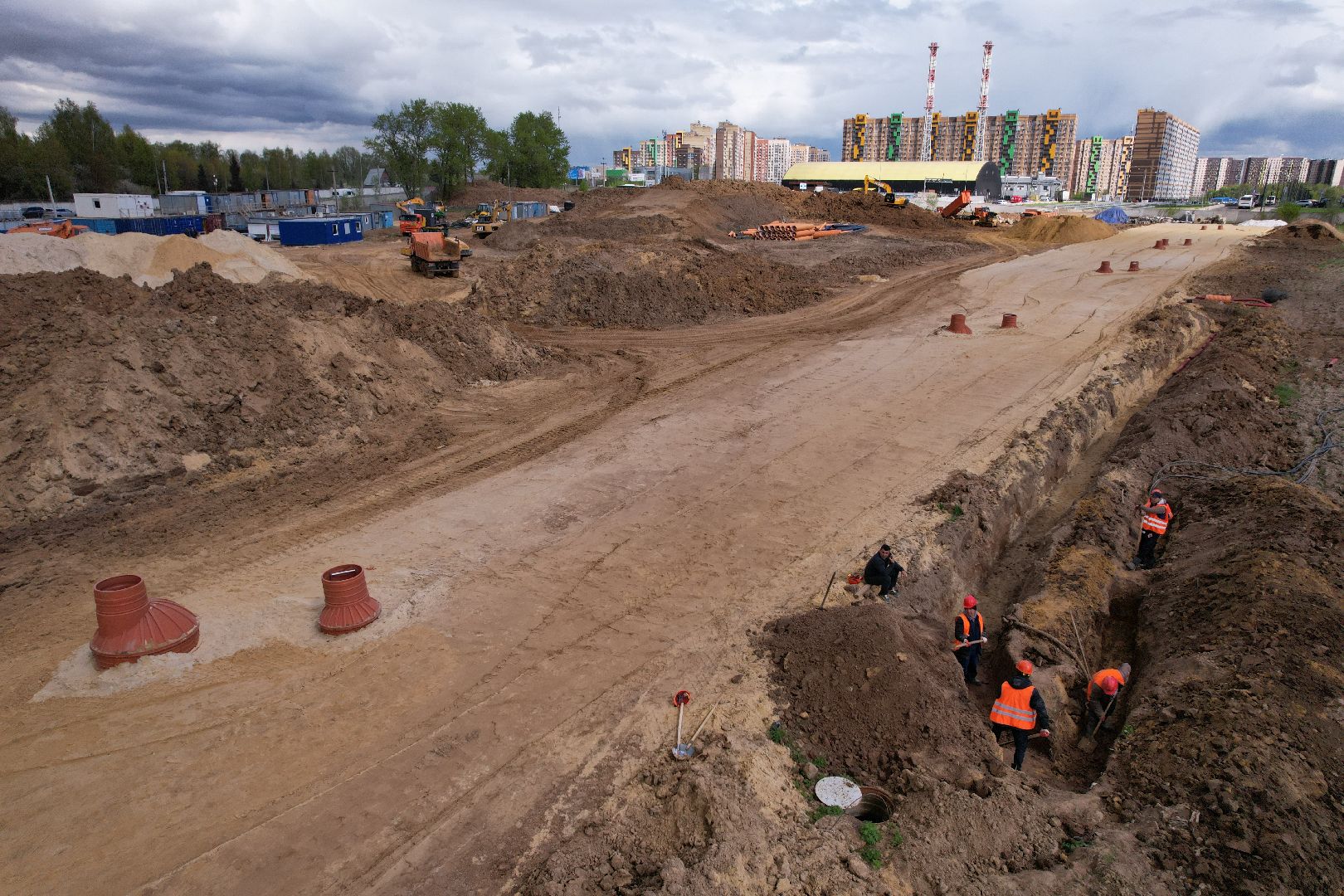видео с коптера, дороги подмосковья, володарское шоссе,