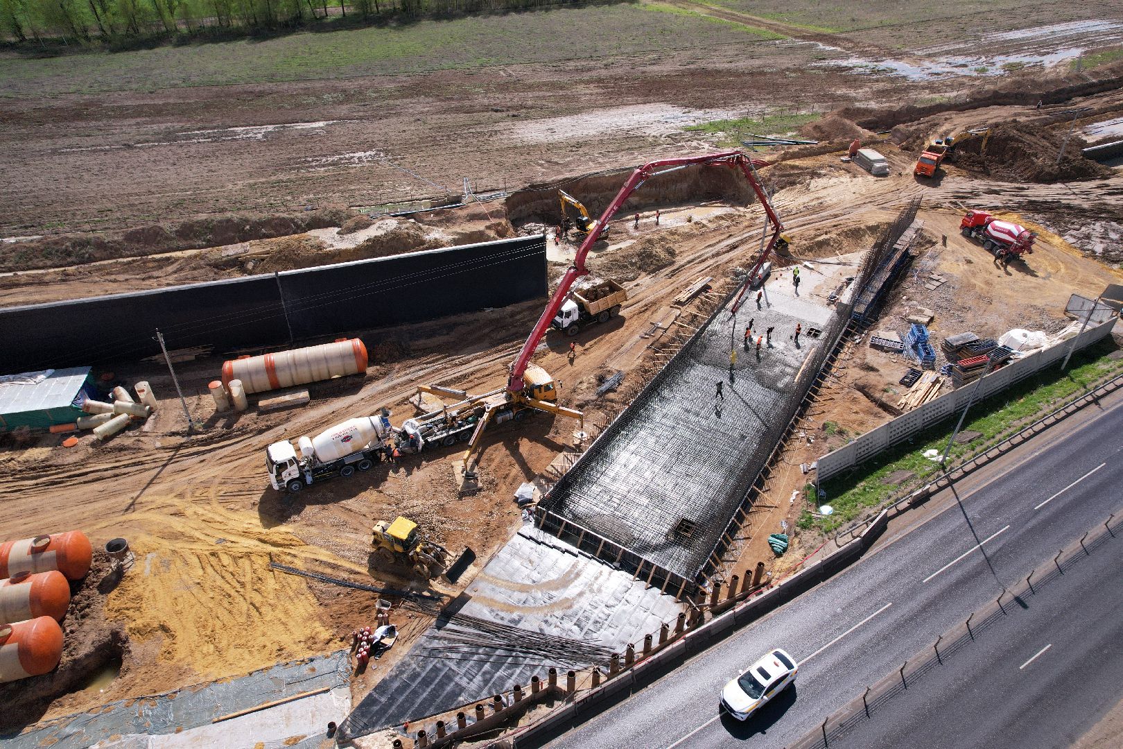 видео с коптера, дороги подмосковья, володарское шоссе,