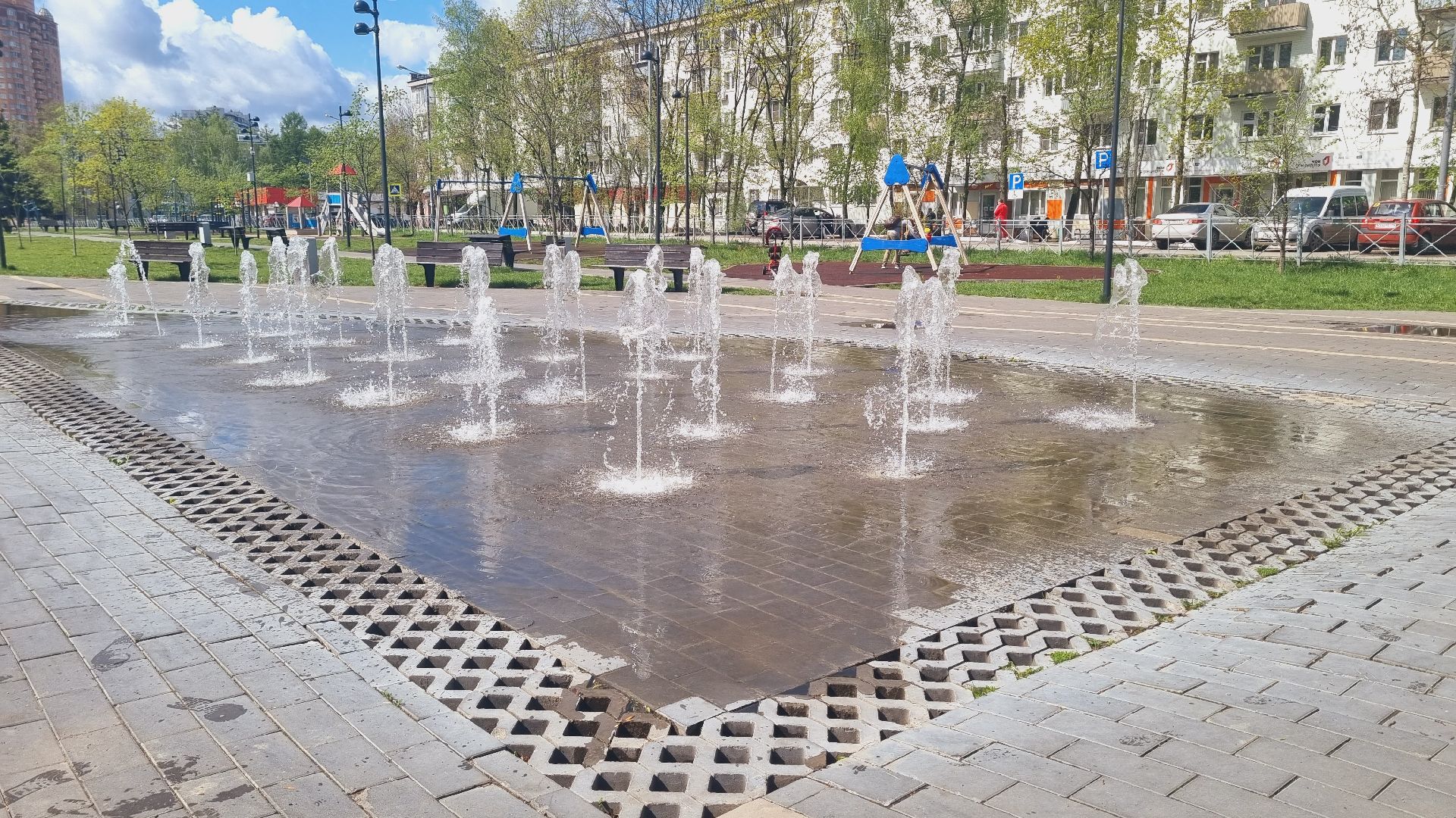 Подмосковье, Ивантеевка, фонтаны, благоустройство