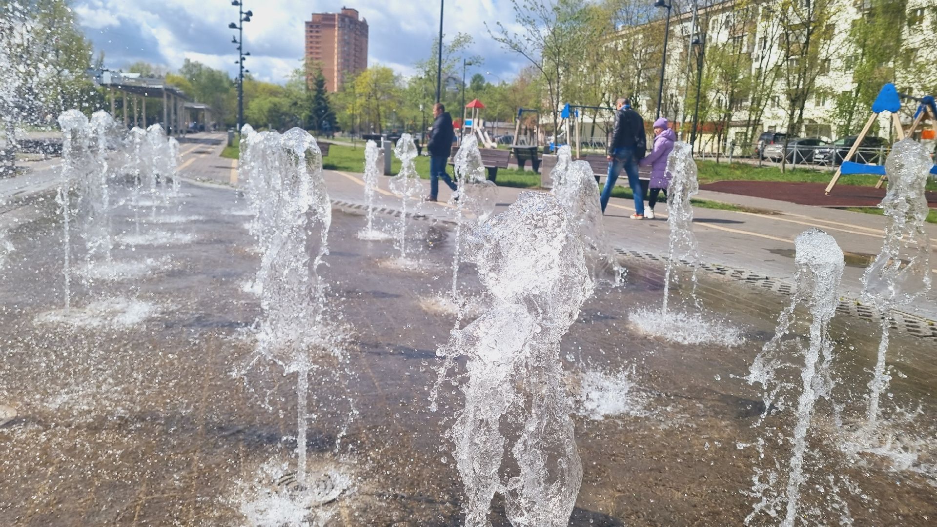 Подмосковье, Ивантеевка, фонтаны, благоустройство