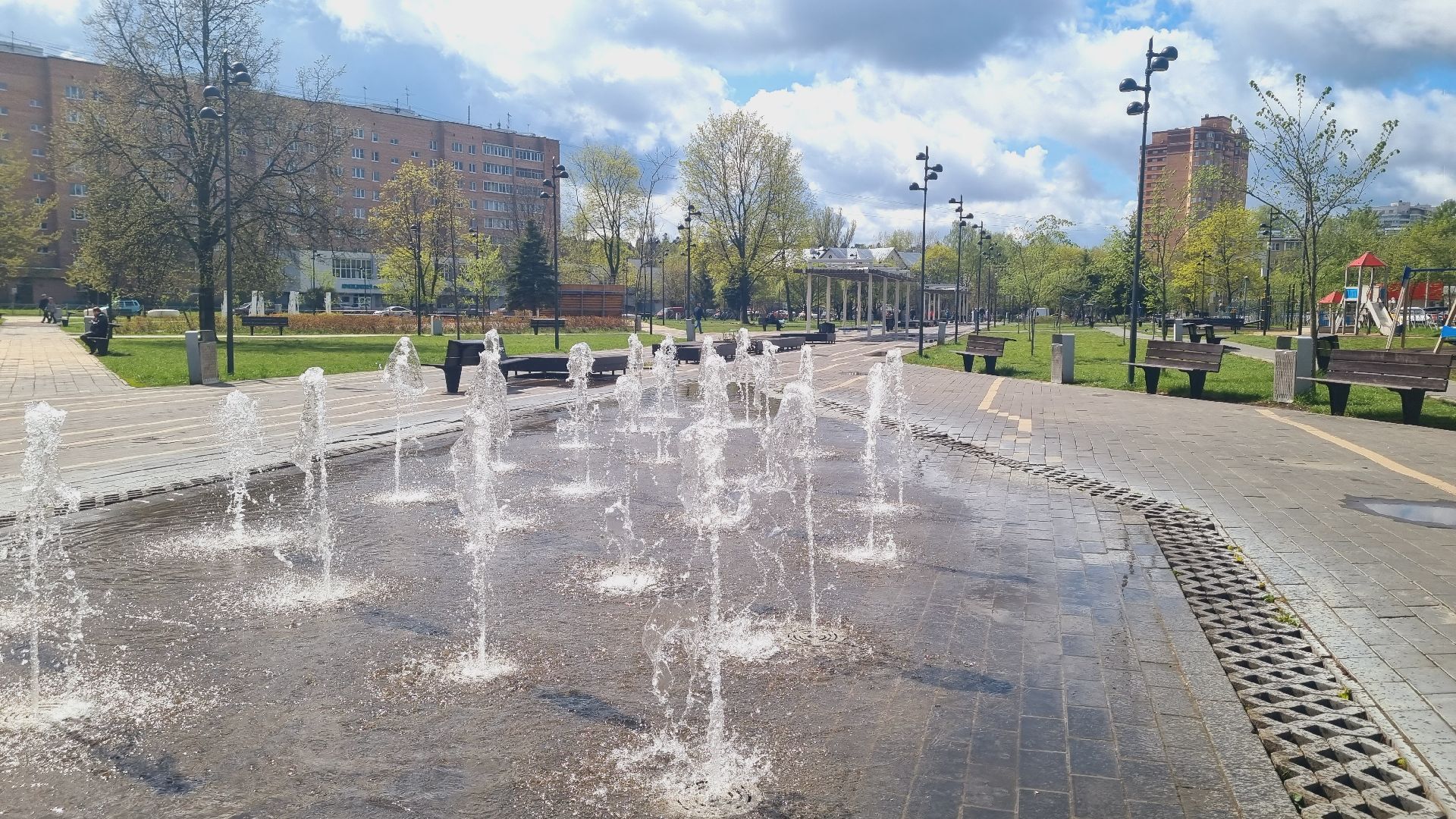 Подмосковье, Ивантеевка, фонтаны, благоустройство