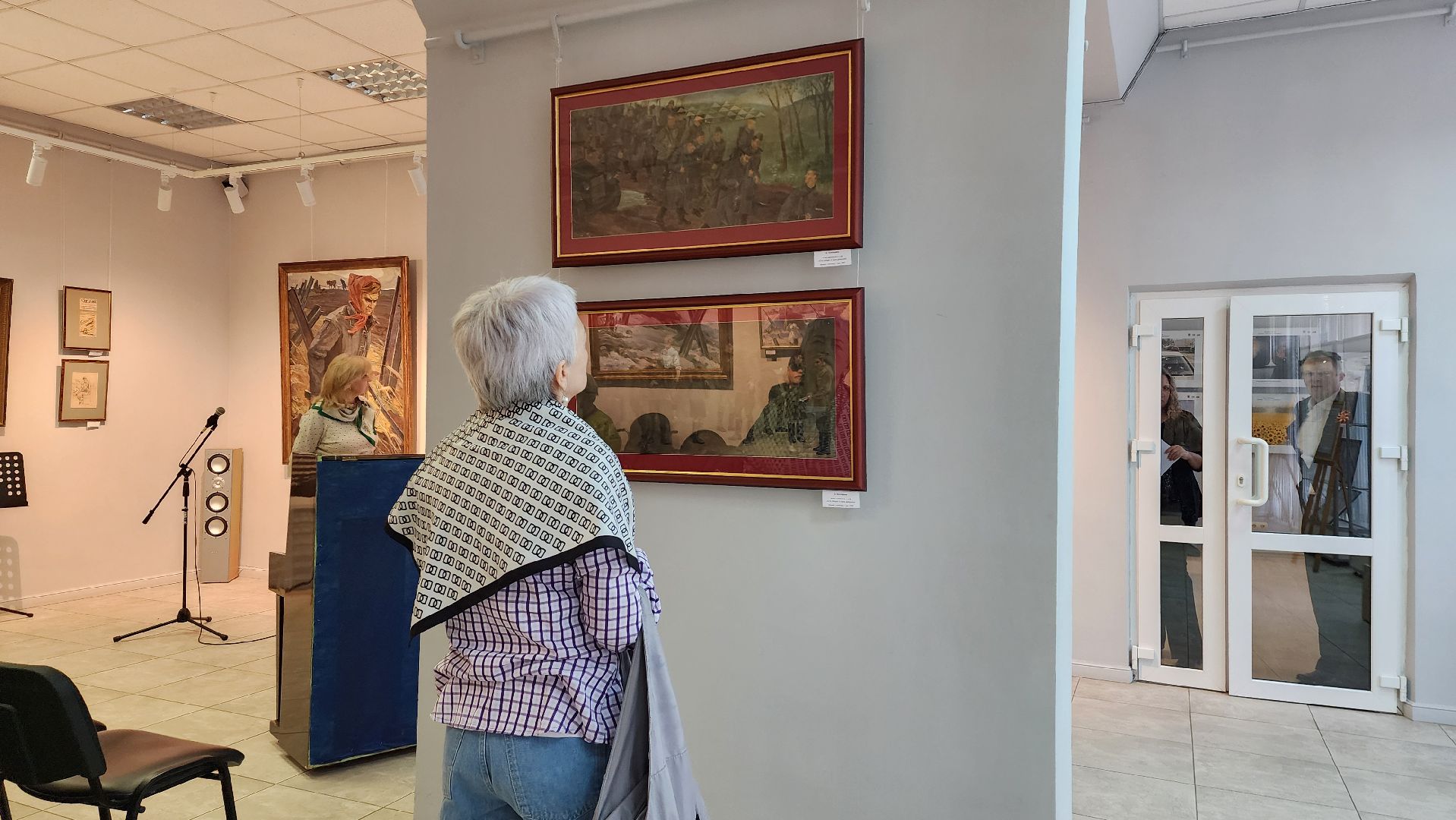 Картины , 80 - летие победы, Выставка , Лобня,